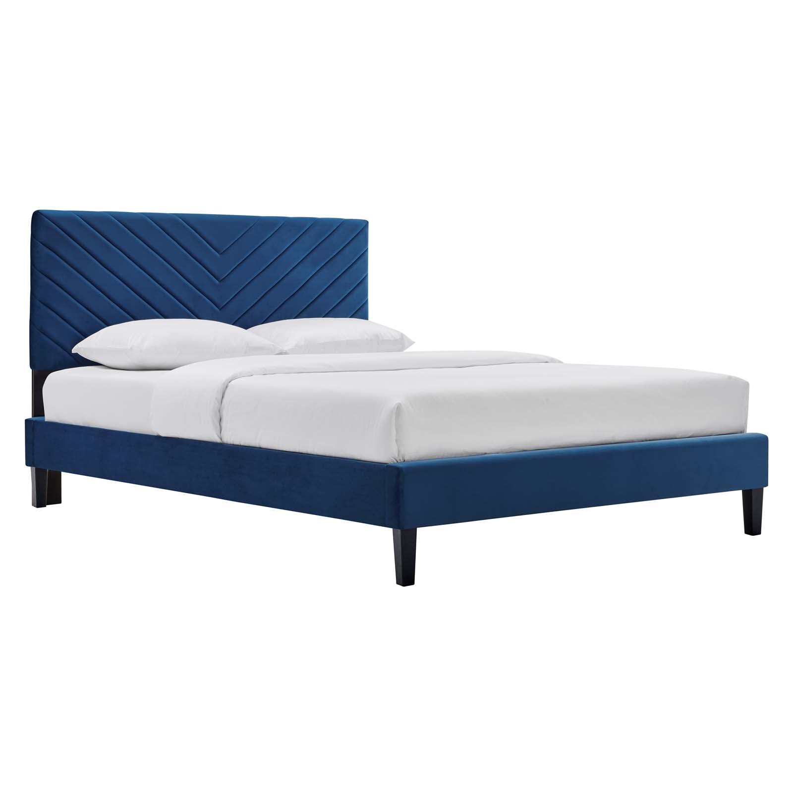Roxanne Performance Velvet Twin Platform Bed By Modway - MOD-7042-CHA | Beds |  Modishstore - 17