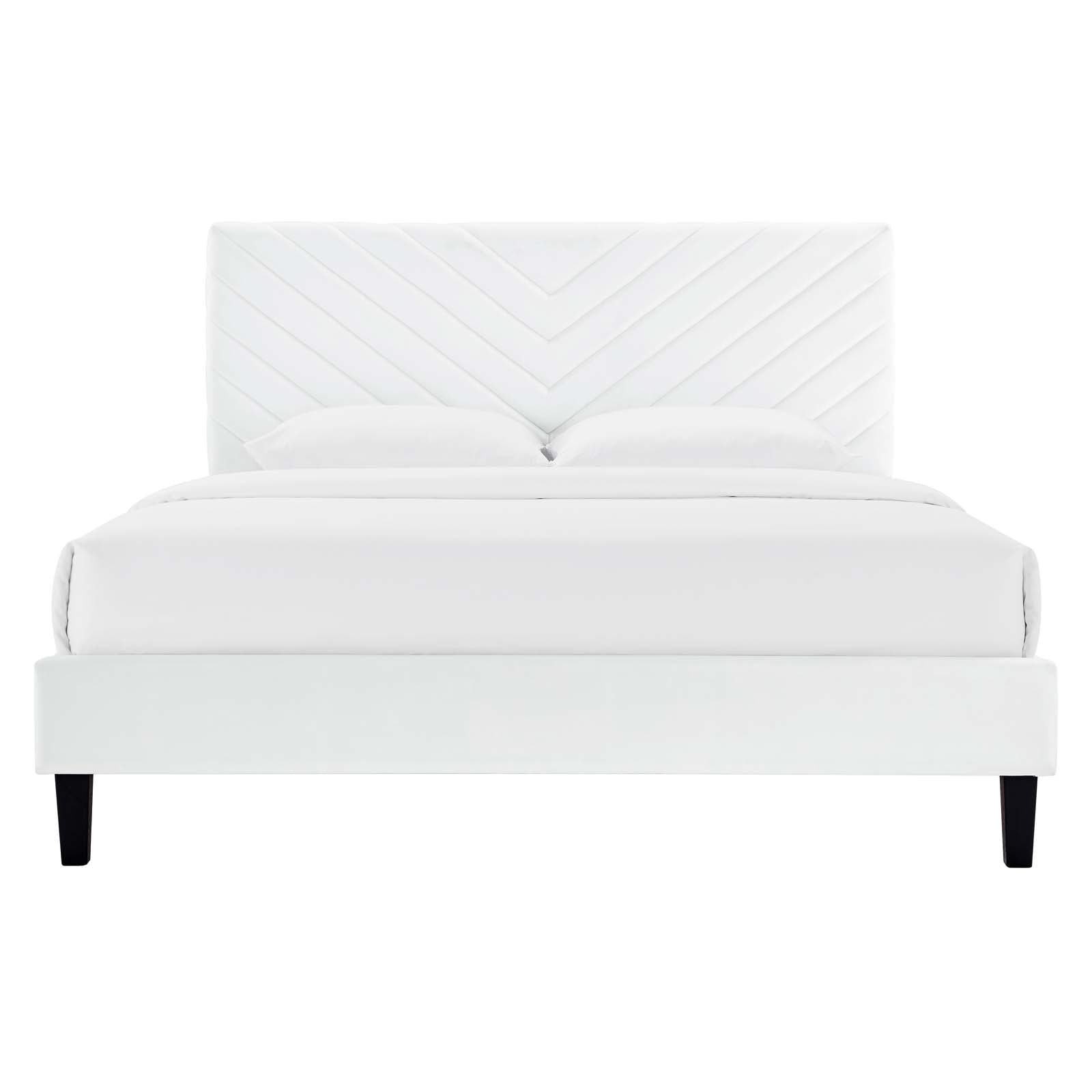 Roxanne Performance Velvet Twin Platform Bed By Modway - MOD-7042-CHA | Beds |  Modishstore - 37