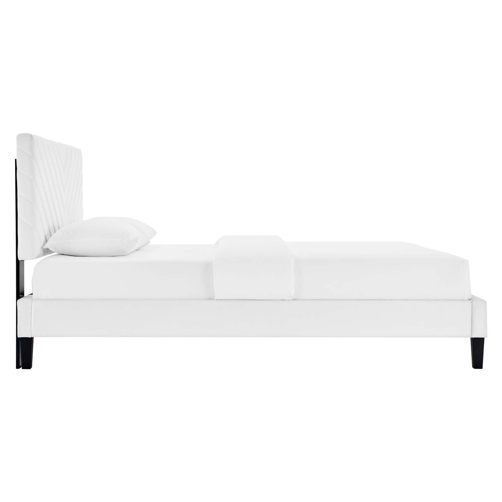 Roxanne Performance Velvet King Platform Bed By Modway - MOD-7046-CHA | Beds |  Modishstore - 36