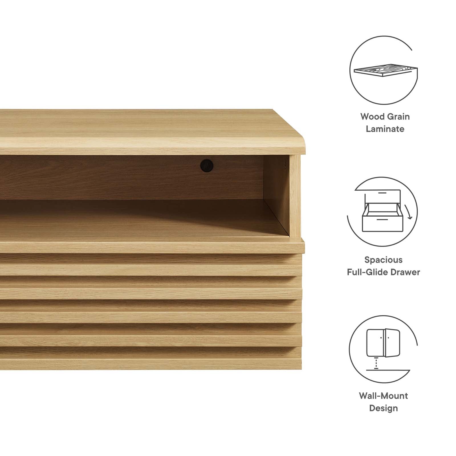 Render Wall-Mount Nightstand By Modway - MOD-7058 | Nightstands | Modishstore - 13