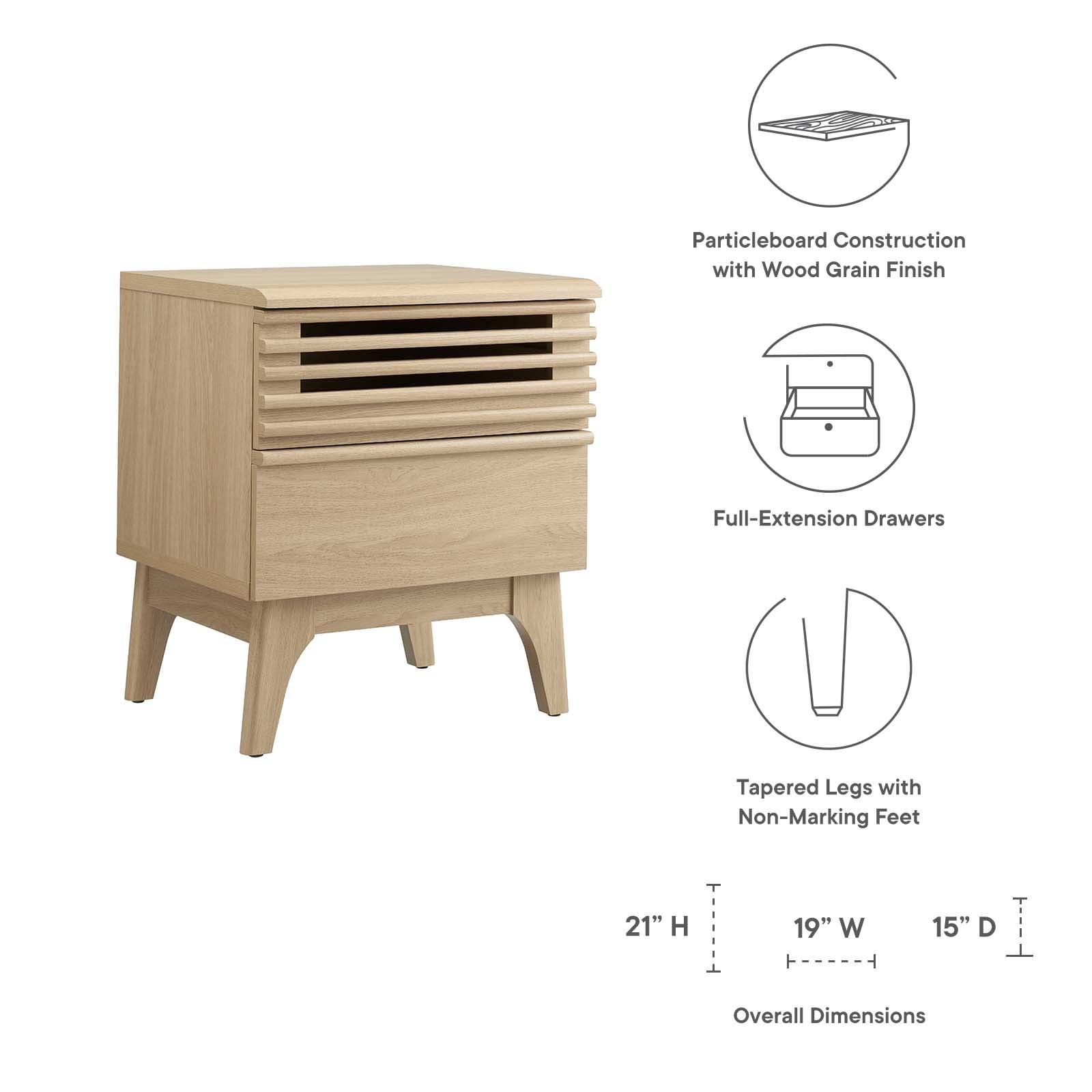 Render Nightstand By Modway - MOD-7071 | Nightstands | Modishstore - 12