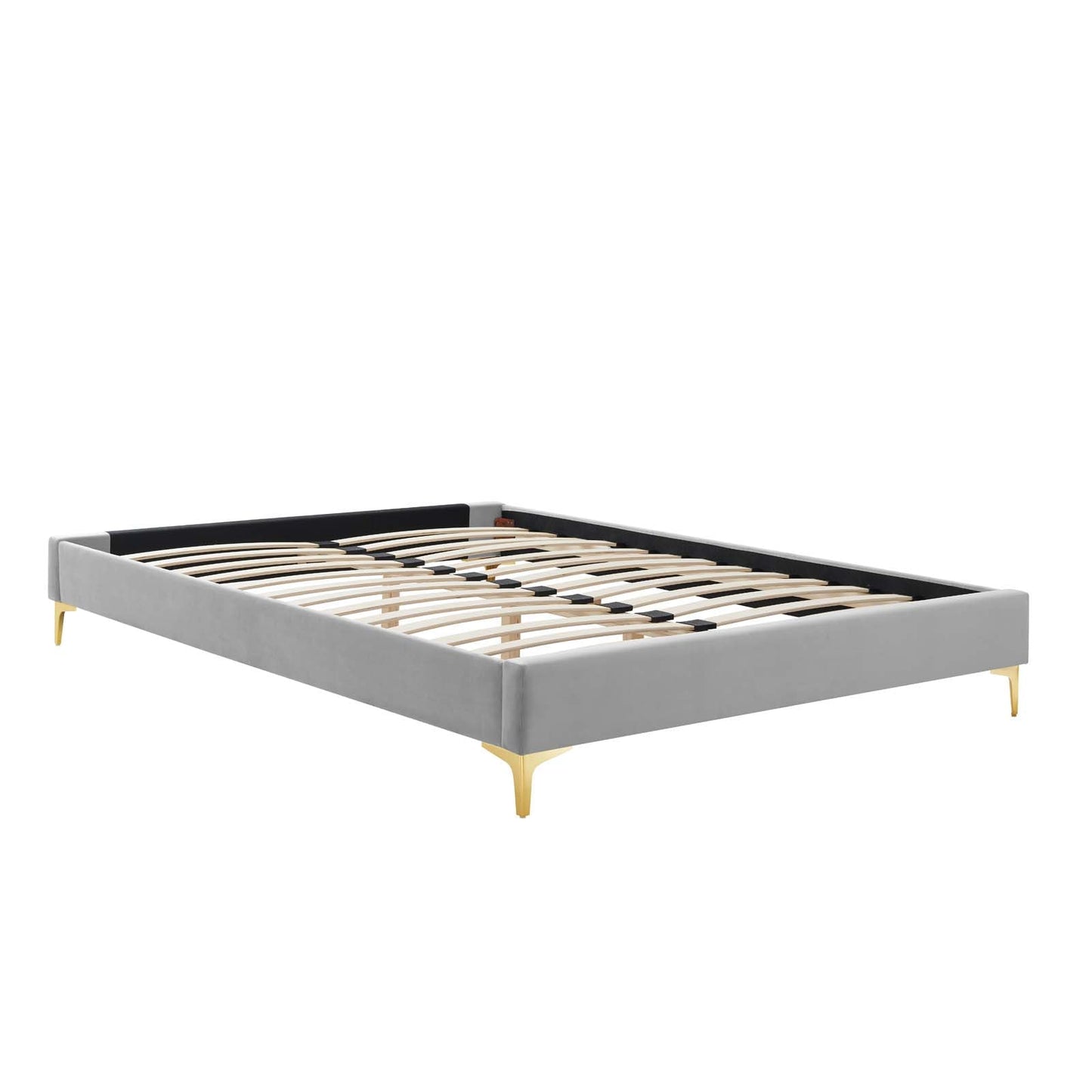 Reagan King Performance Velvet Platform Bed By Modway - MOD-7076 | Beds | Modishstore - 47