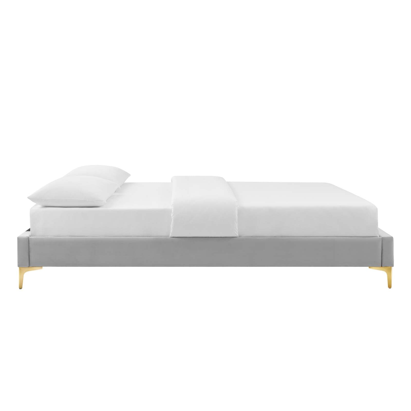 Reagan King Performance Velvet Platform Bed By Modway - MOD-7076 | Beds | Modishstore - 48