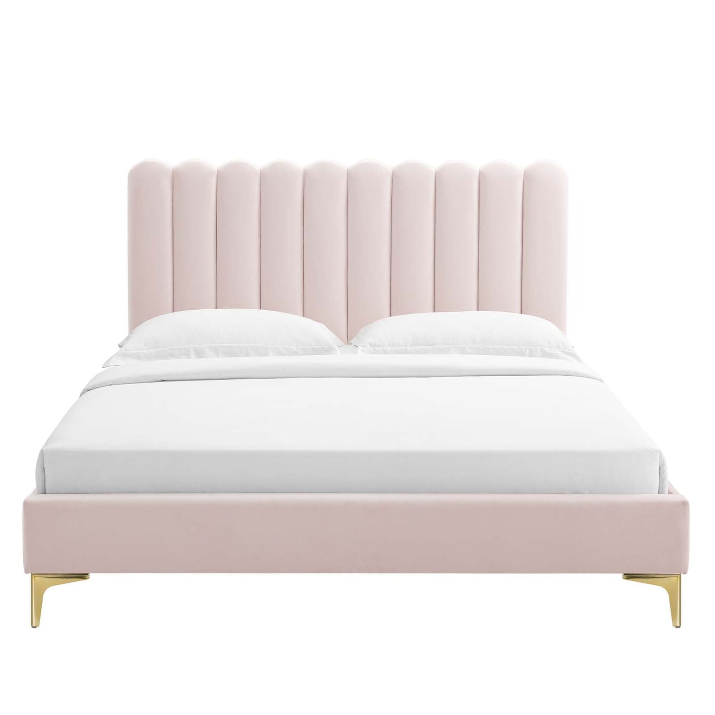 Reagan King Performance Velvet Platform Bed By Modway - MOD-7076 | Beds | Modishstore - 92