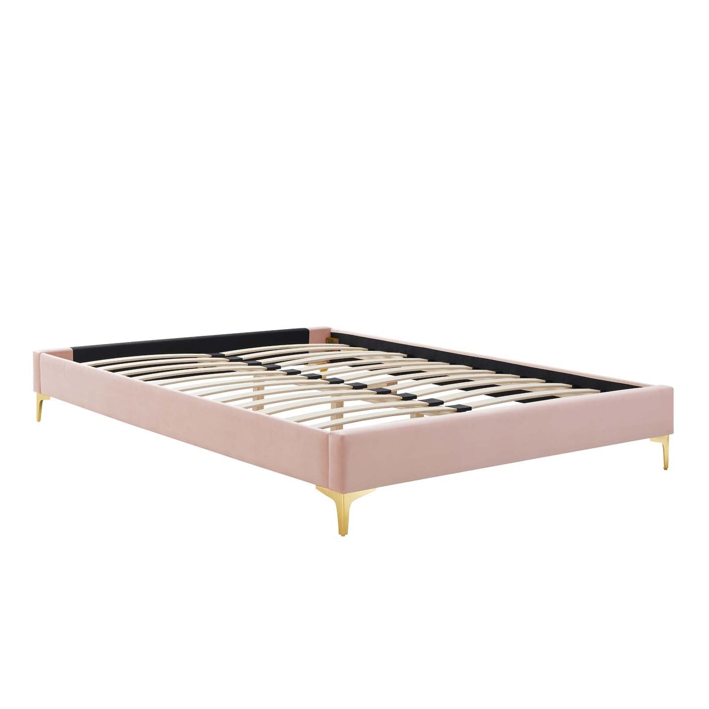 Reagan King Performance Velvet Platform Bed By Modway - MOD-7076 | Beds | Modishstore - 95