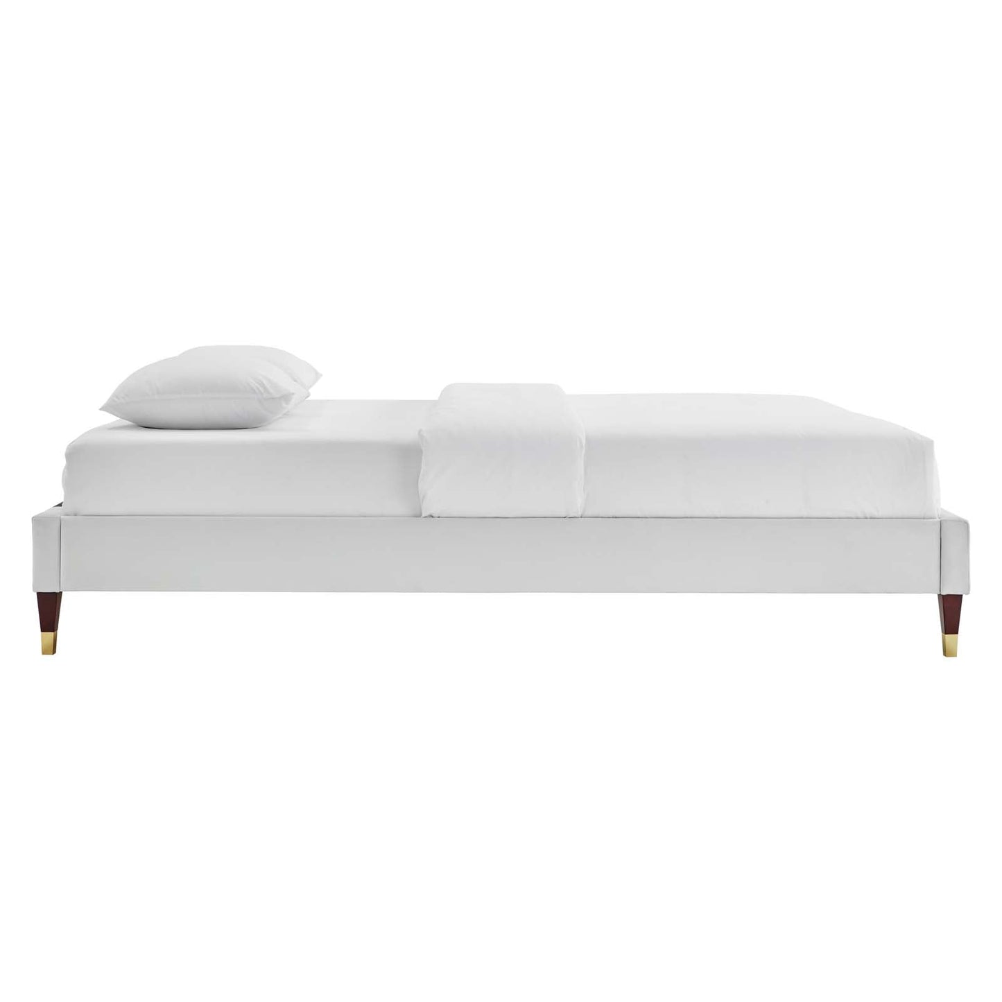 Reagan King Performance Velvet Platform Bed By Modway - MOD-7077 | Beds | Modishstore - 48