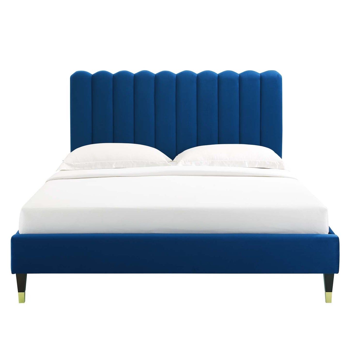 Reagan King Performance Velvet Platform Bed By Modway - MOD-7077 | Beds | Modishstore - 76