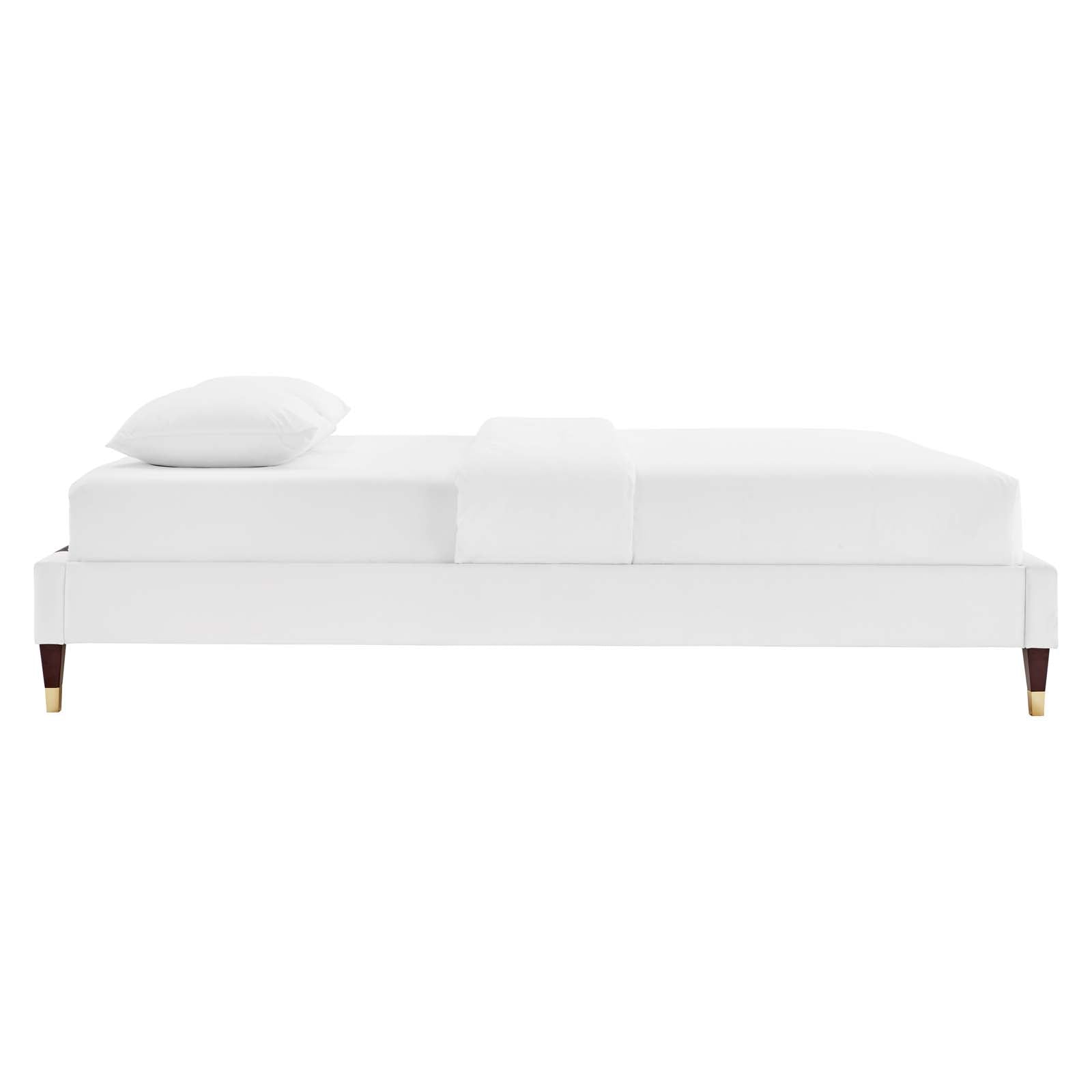 Reagan King Performance Velvet Platform Bed By Modway - MOD-7077 | Beds | Modishstore - 128