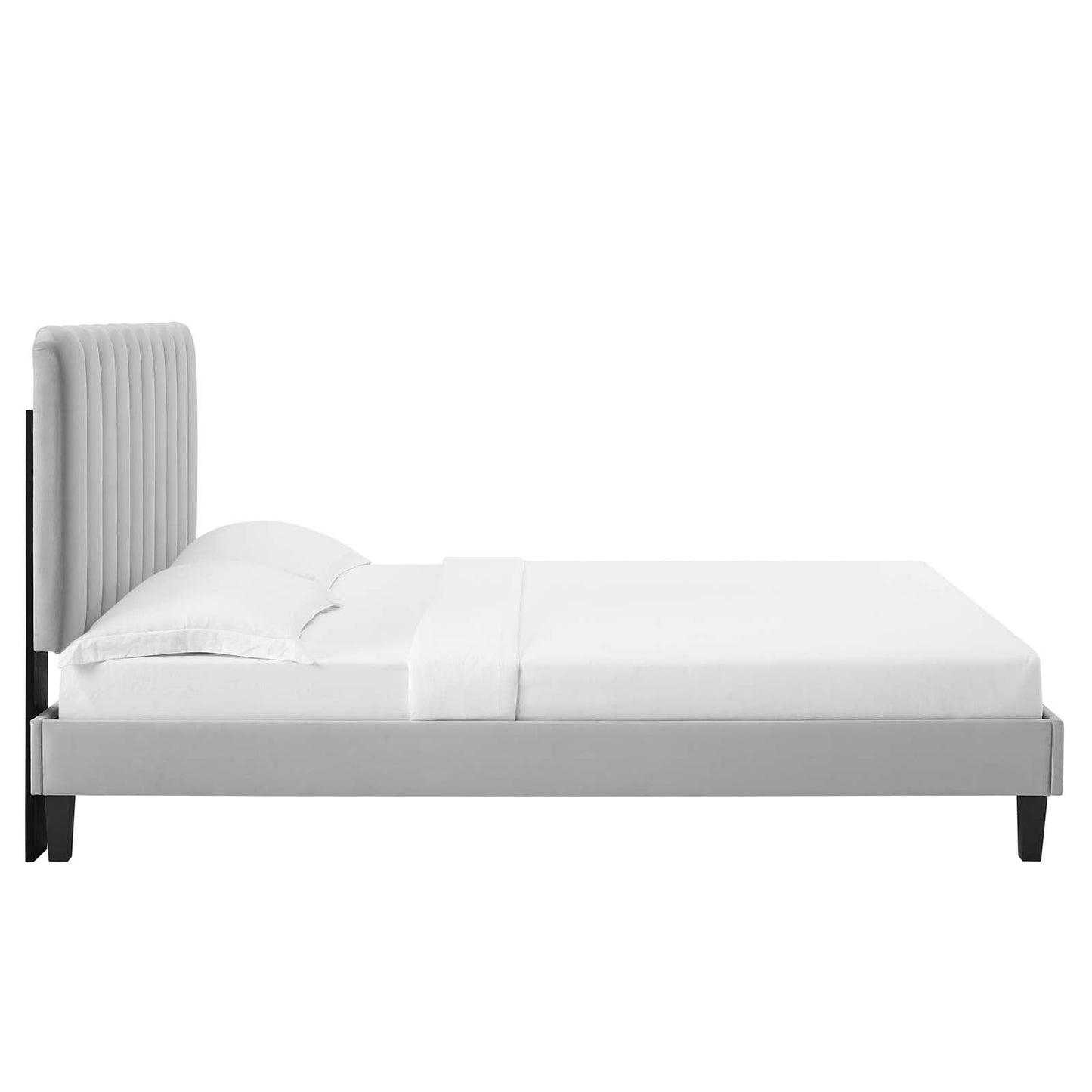 Reagan King Performance Velvet Platform Bed By Modway - MOD-7078 | Beds | Modishstore - 43