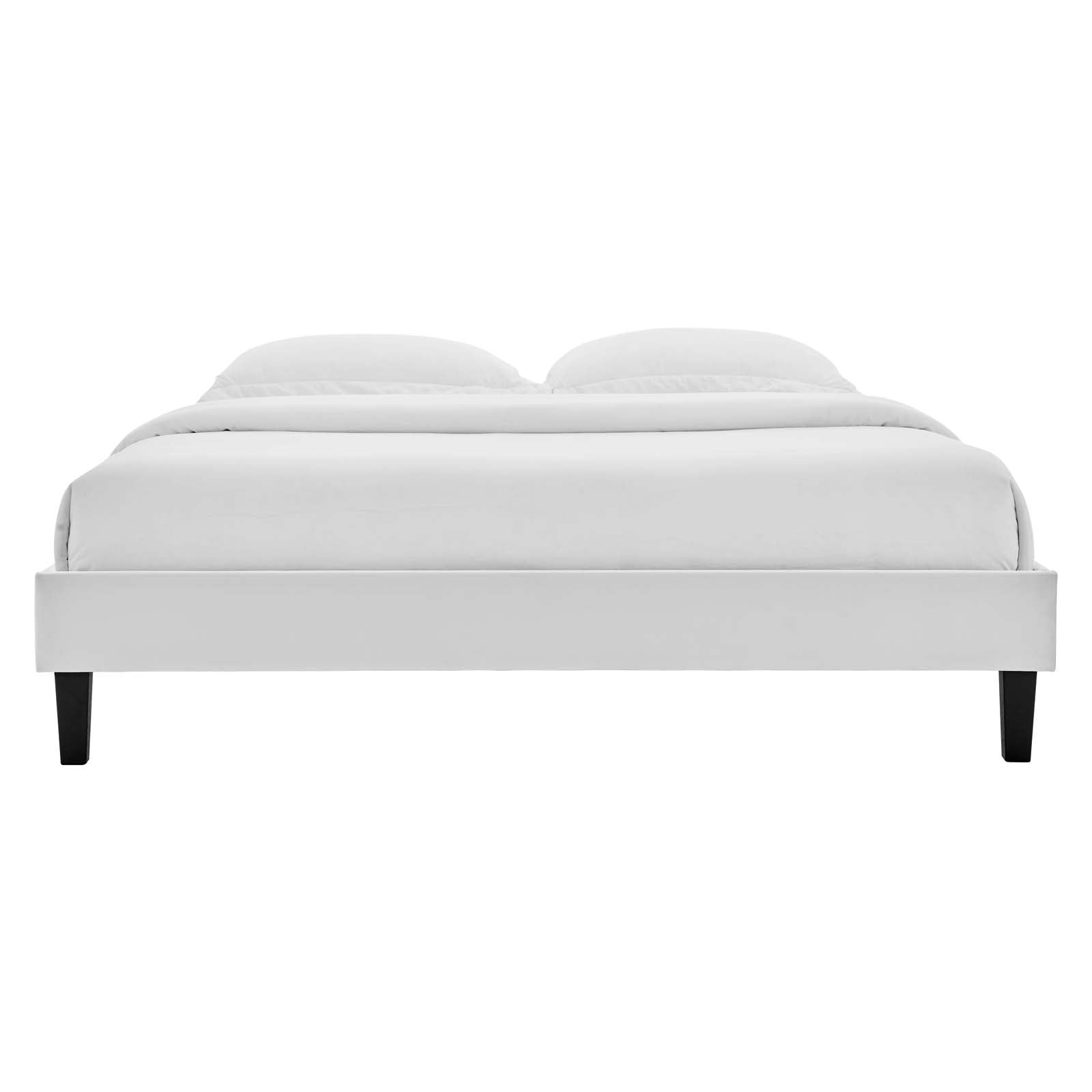 Reagan King Performance Velvet Platform Bed By Modway - MOD-7078 | Beds | Modishstore - 48