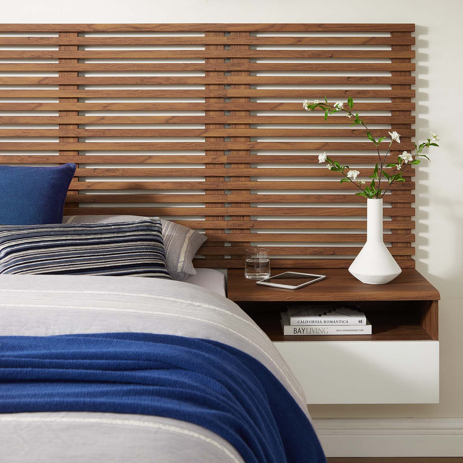 Render Wall Mount Twin Headboard and Modern Nightstands By Modway - MOD-7112 | Headboards | Modishstore - 7