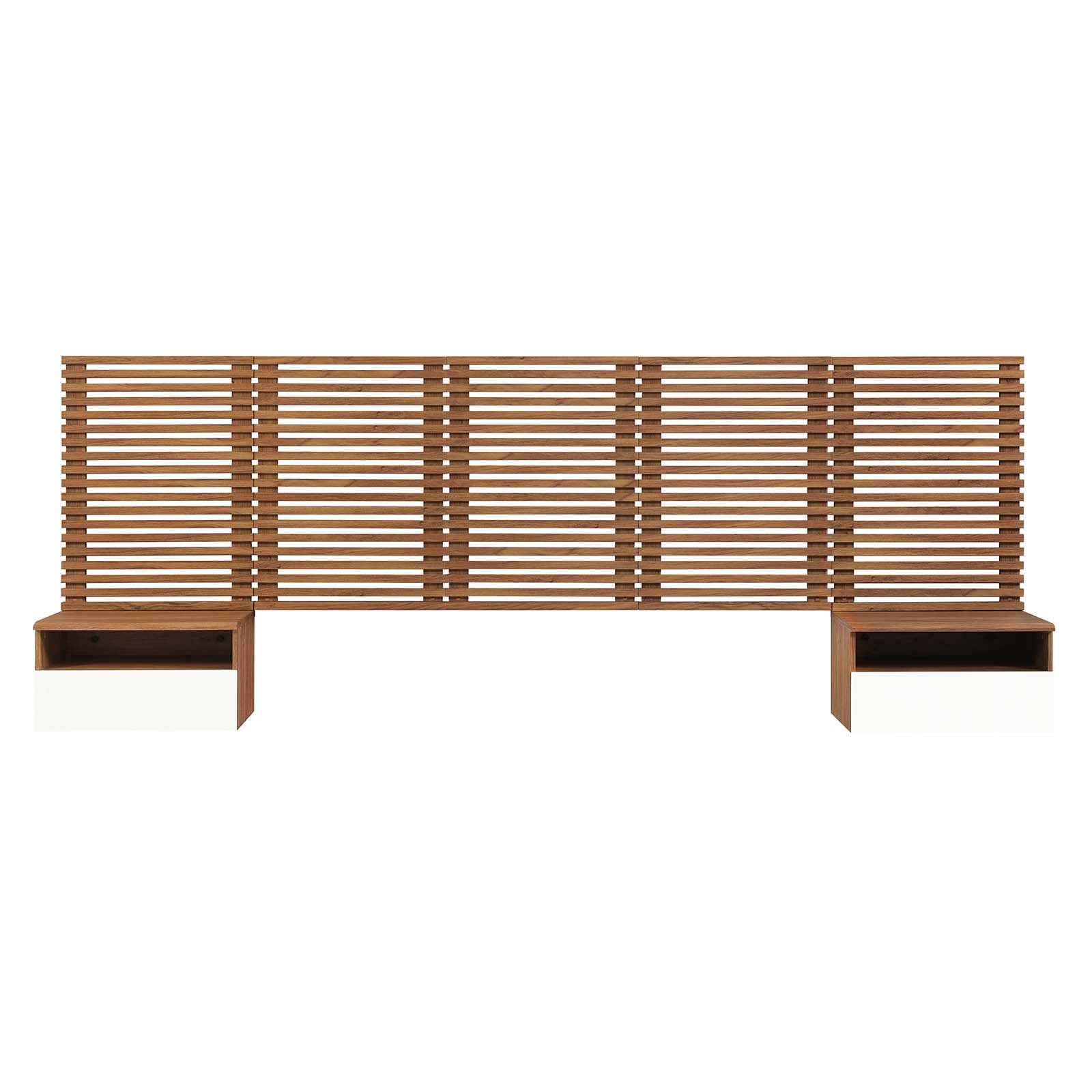Render Wall Mount Queen Headboard and Modern Nightstands By Modway - MOD-7113 | Headboards | Modishstore - 3