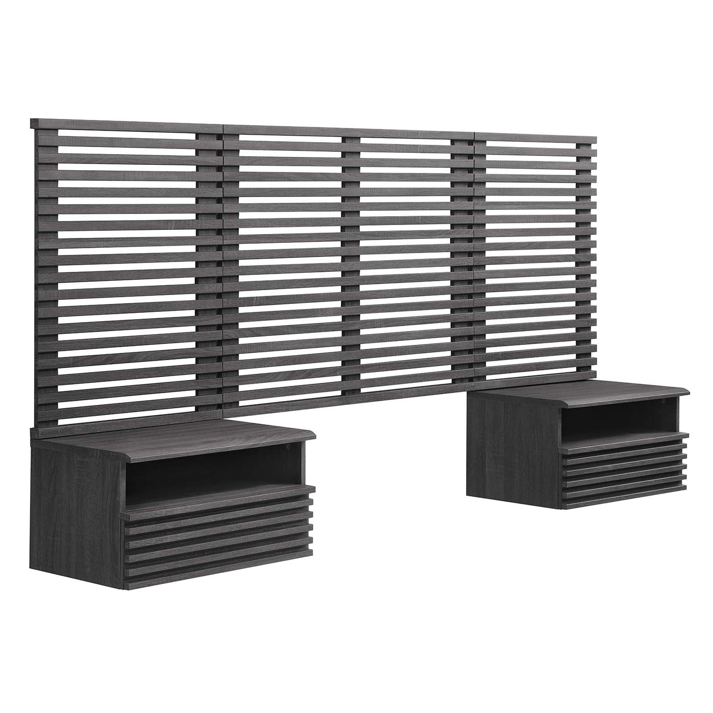 Render Wall Mount Twin Headboard and Modern Nightstands By Modway - MOD-7115 | Headboards | Modishstore - 2