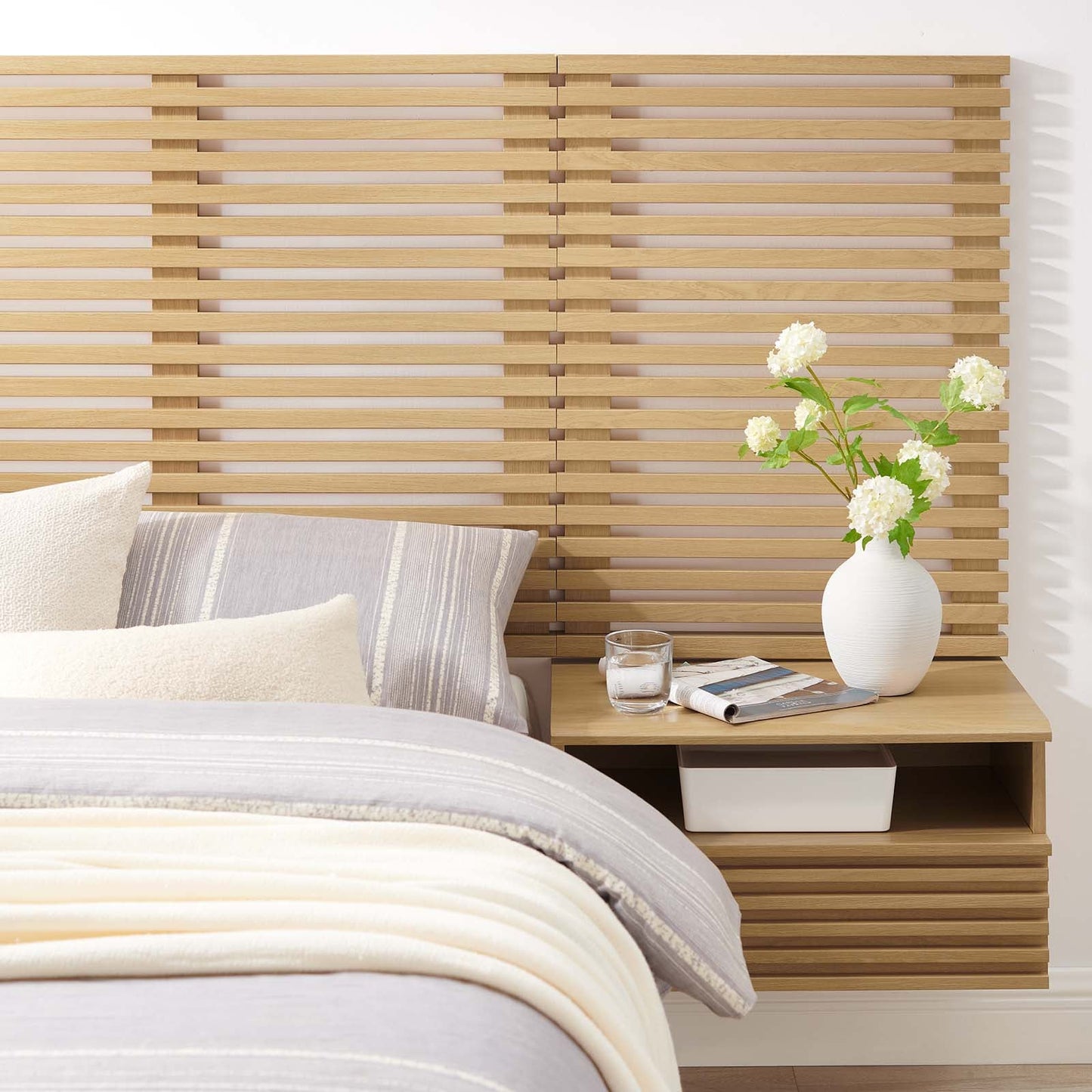 Render Wall Mount Twin Headboard and Modern Nightstands By Modway - MOD-7115 | Headboards | Modishstore - 14