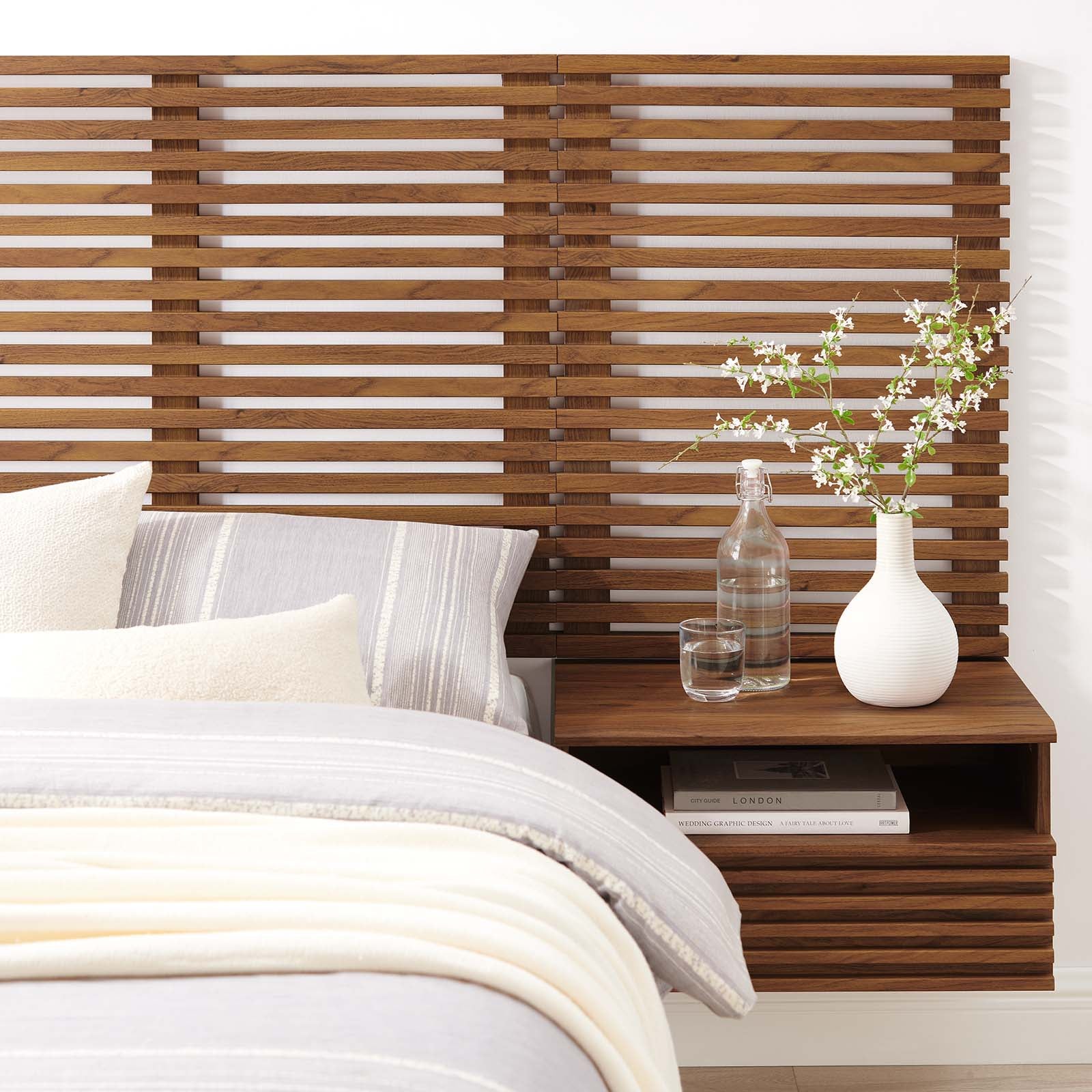 Render Wall Mount Twin Headboard and Modern Nightstands By Modway - MOD-7115 | Headboards | Modishstore - 21