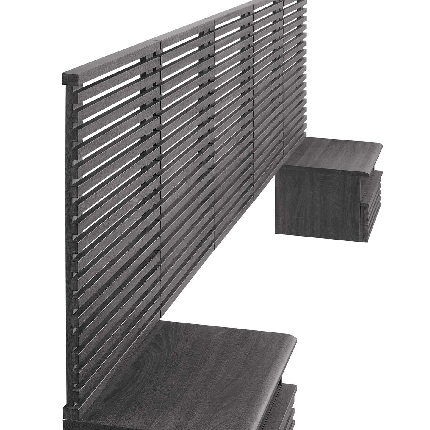 Render Wall Mount Queen Headboard and Modern Nightstands By Modway - MOD-7116 | Headboards | Modishstore - 4