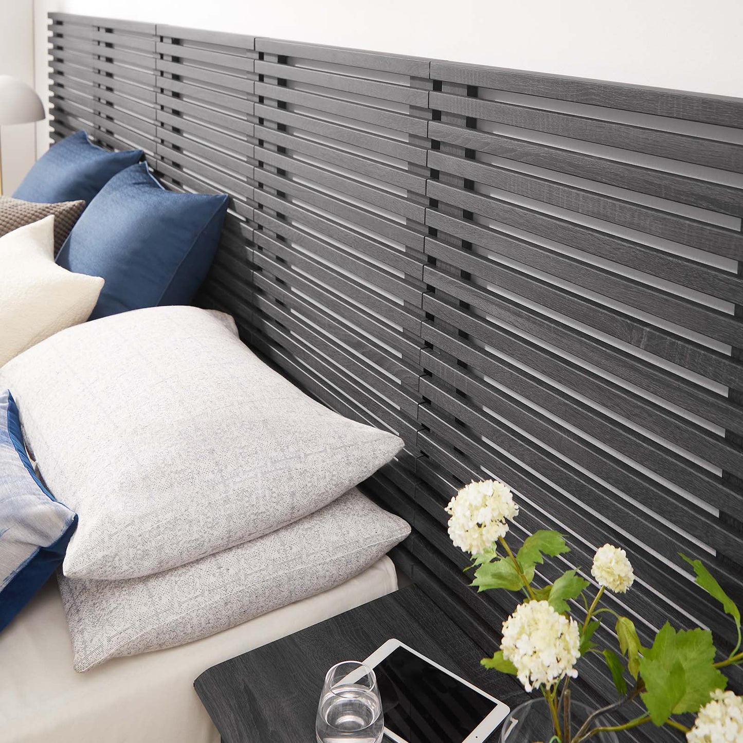 Render Wall Mount Queen Headboard and Modern Nightstands By Modway - MOD-7116 | Headboards | Modishstore - 7