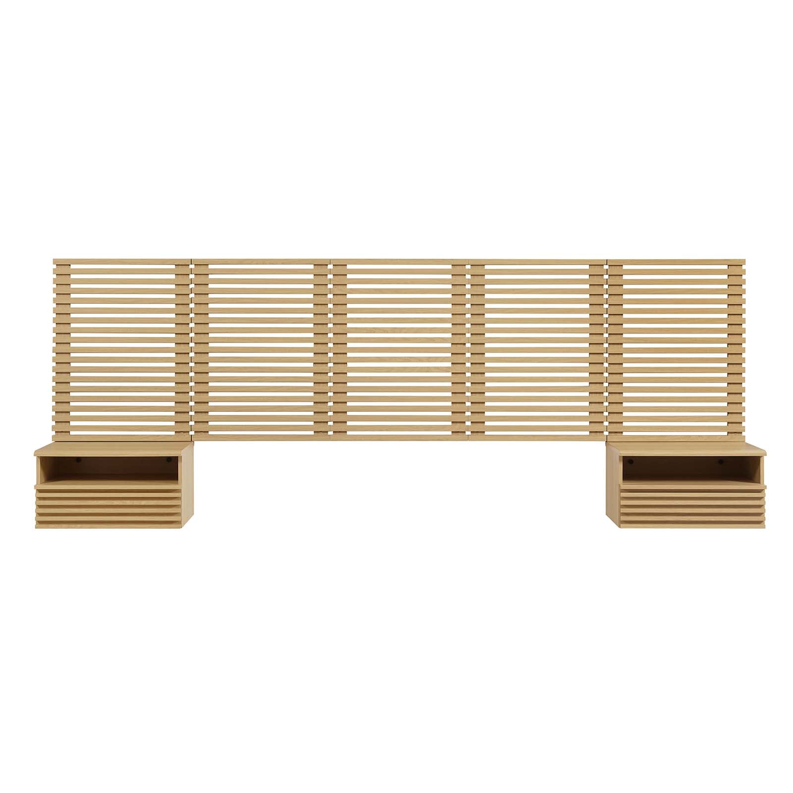 Render Wall Mount Queen Headboard and Modern Nightstands By Modway - MOD-7116 | Headboards | Modishstore - 10