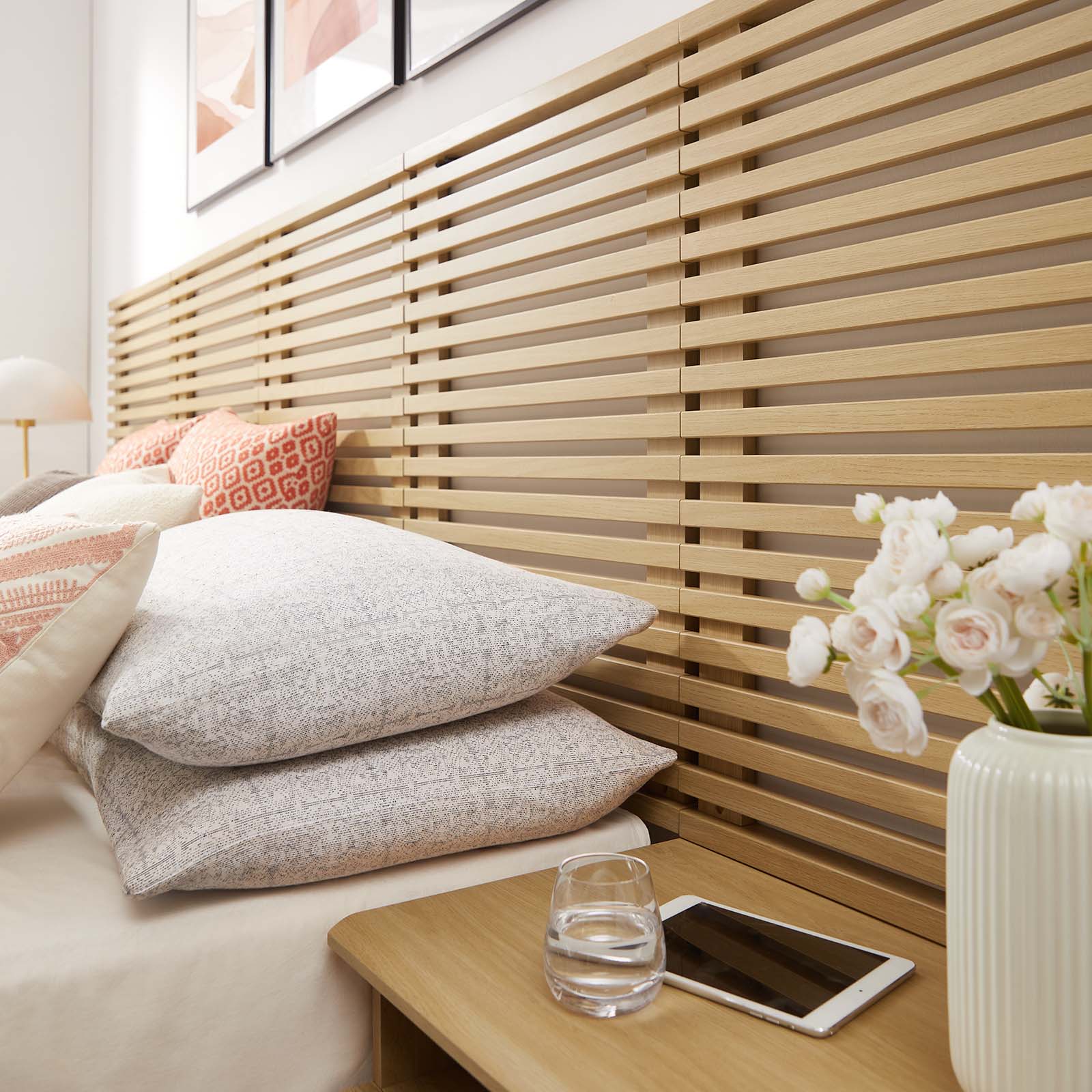 Render Wall Mount Queen Headboard and Modern Nightstands By Modway - MOD-7116 | Headboards | Modishstore - 14