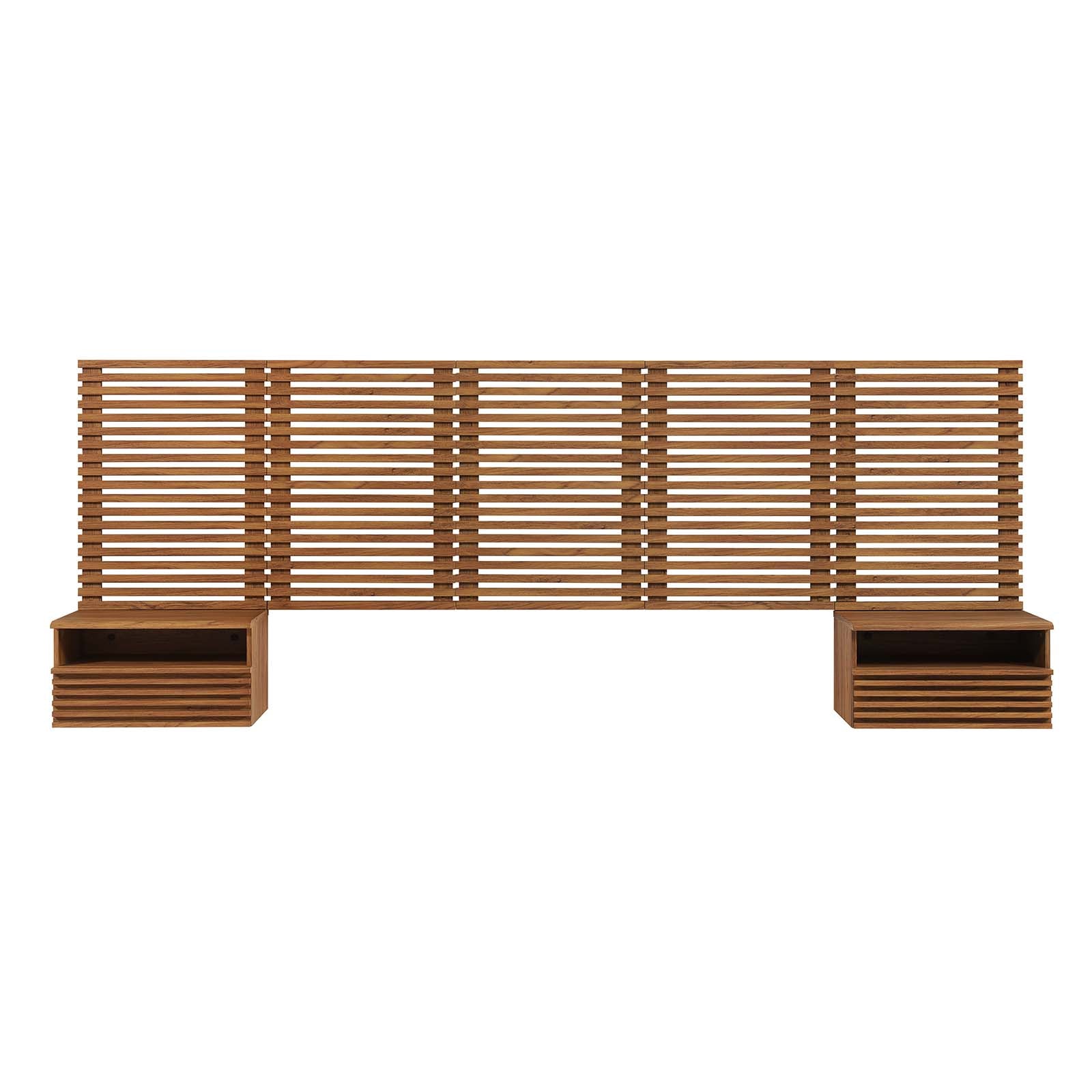 Render Wall Mount Queen Headboard and Modern Nightstands By Modway - MOD-7116 | Headboards | Modishstore - 17