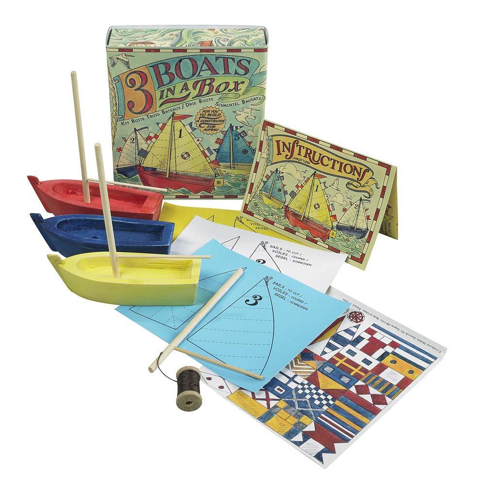 Three Boats In A Box Kit By Authentic Models