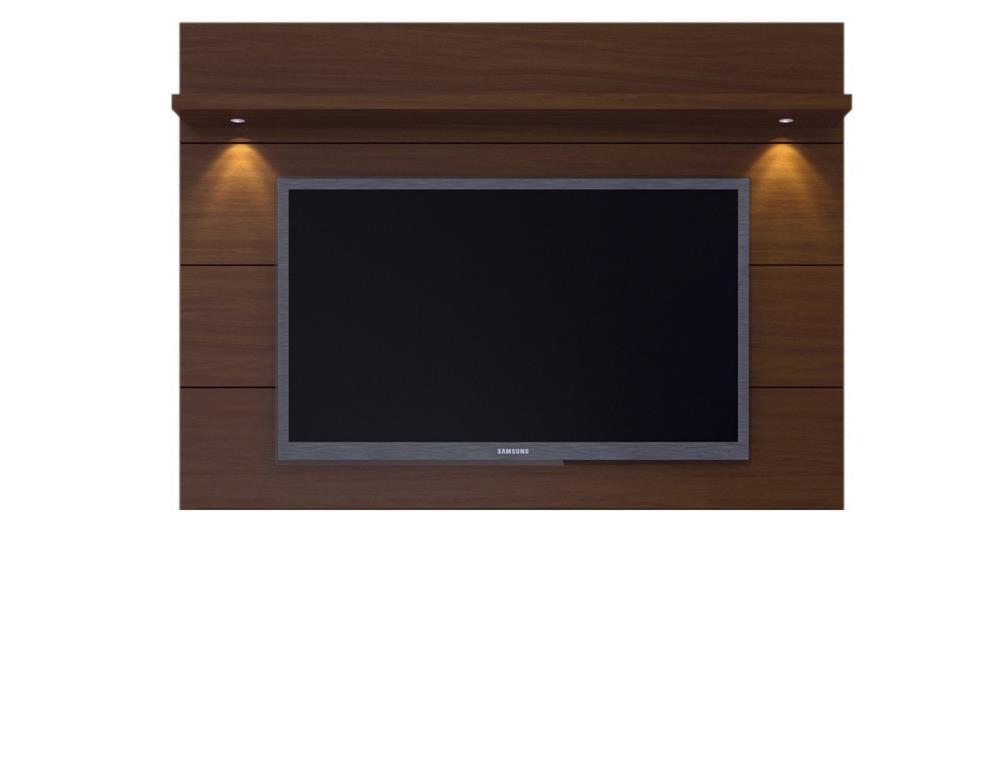 Manhattan Comfort Cabrini TV Stand and Floating Wall TV Panel with LED Lights 2.2 - Modish Store