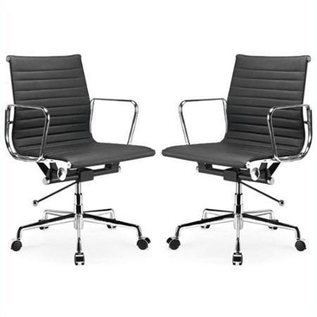Manhattan Comfort Ellwood Mid - Back Adjustable Office Chair - Modish Store