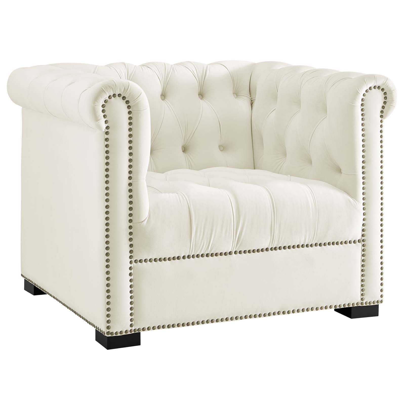 Modway Heritage Upholstered Velvet Armchair | Armchairs | 
