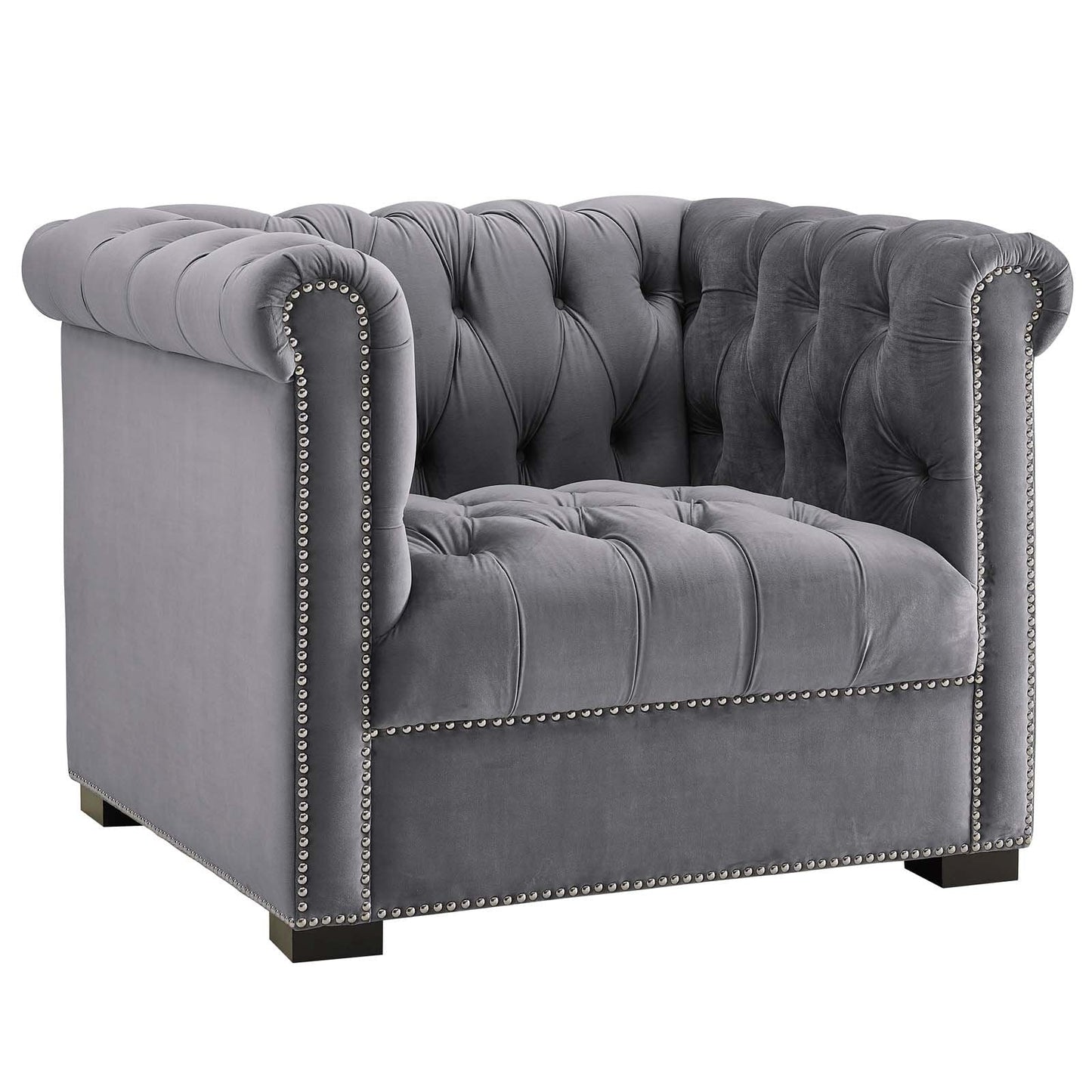 Modway Heritage Upholstered Velvet Armchair | Armchairs | 