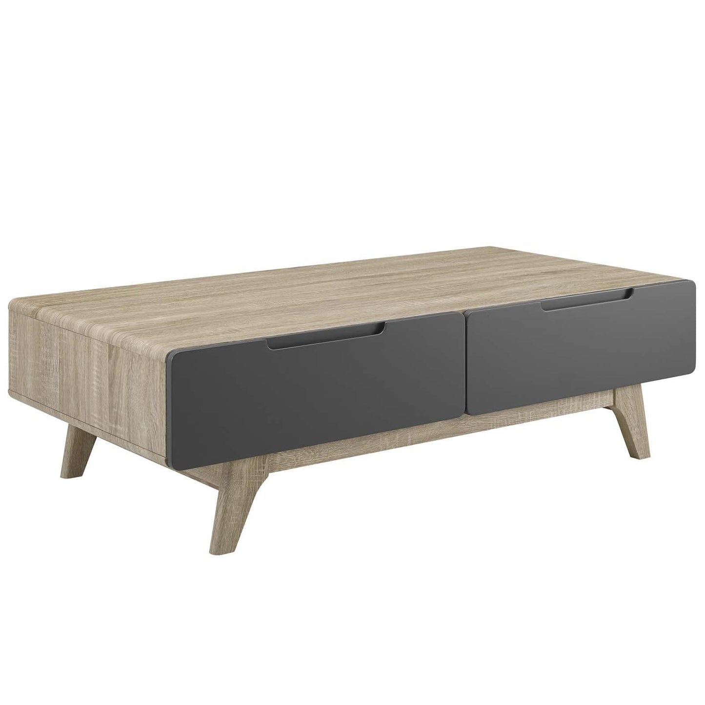 Modway Origin 47" Coffee Table Natural Gray/Walnut White | Coffee Tables | Modishstore-9