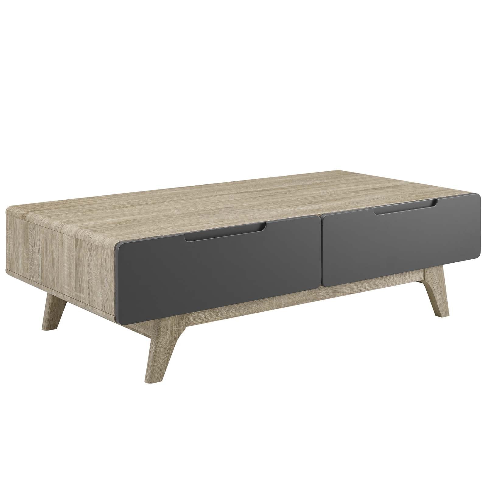Modway Origin 47" Coffee Table Natural Gray/Walnut White | Coffee Tables | Modishstore-10
