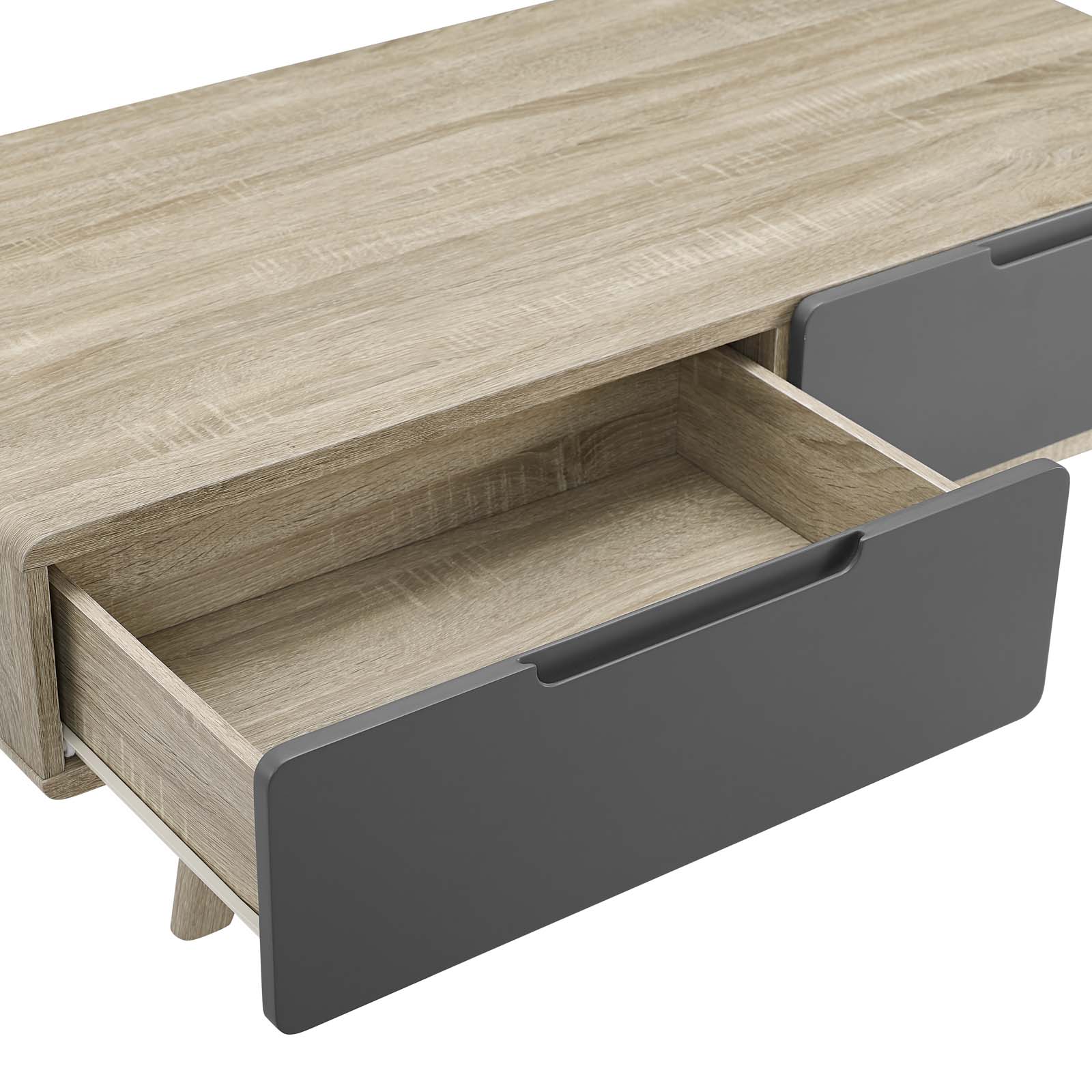 Modway Origin 47" Coffee Table Natural Gray/Walnut White | Coffee Tables | Modishstore-6