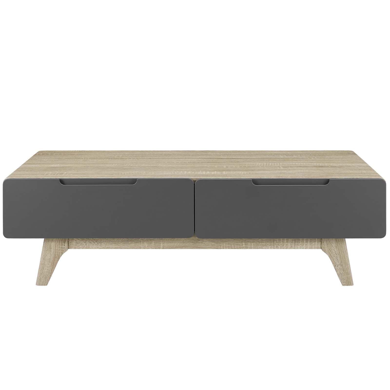 Modway Origin 47" Coffee Table Natural Gray/Walnut White | Coffee Tables | Modishstore-7