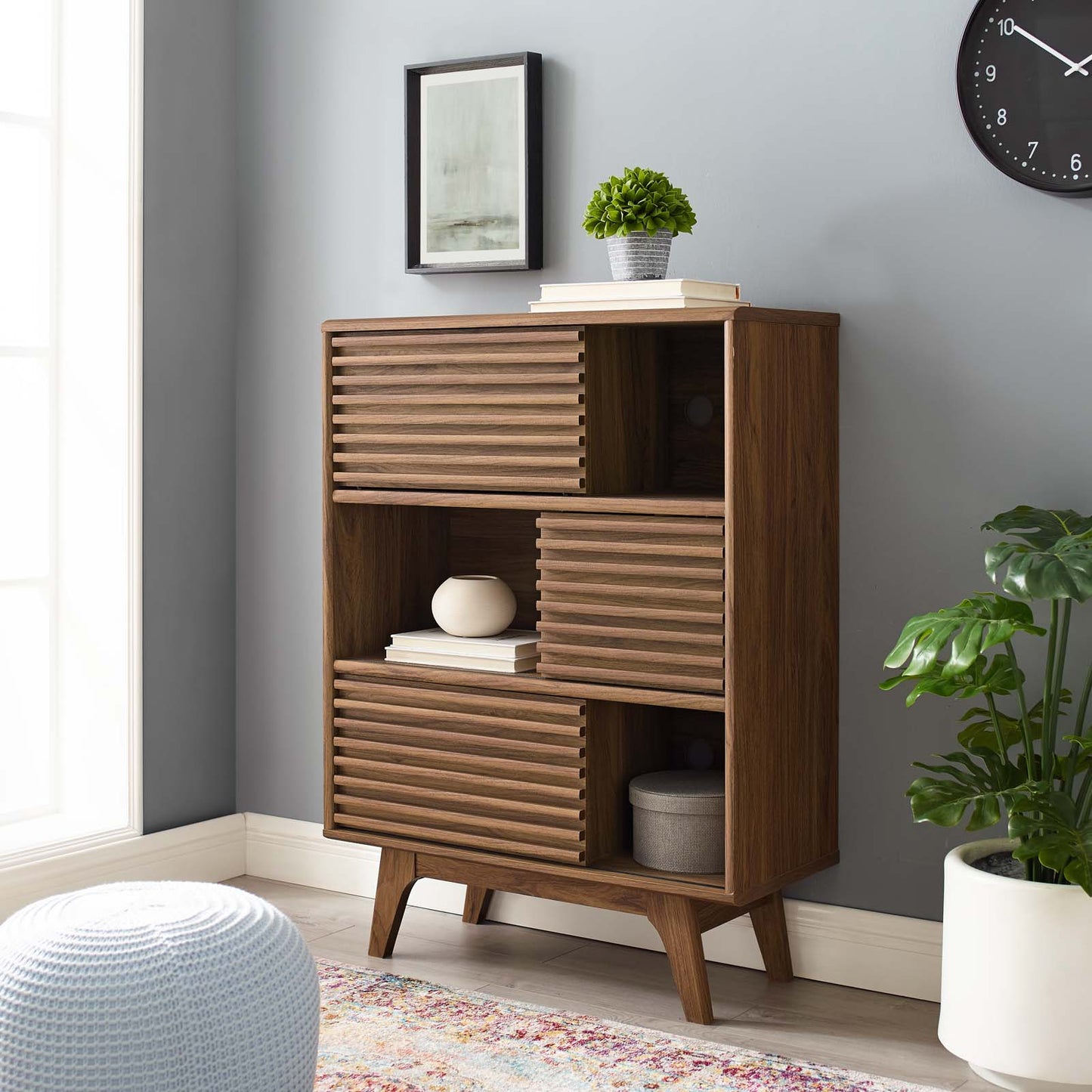 Modway Render Three-Tier Display Storage Cabinet Stand | Cabinets | Modishstore
