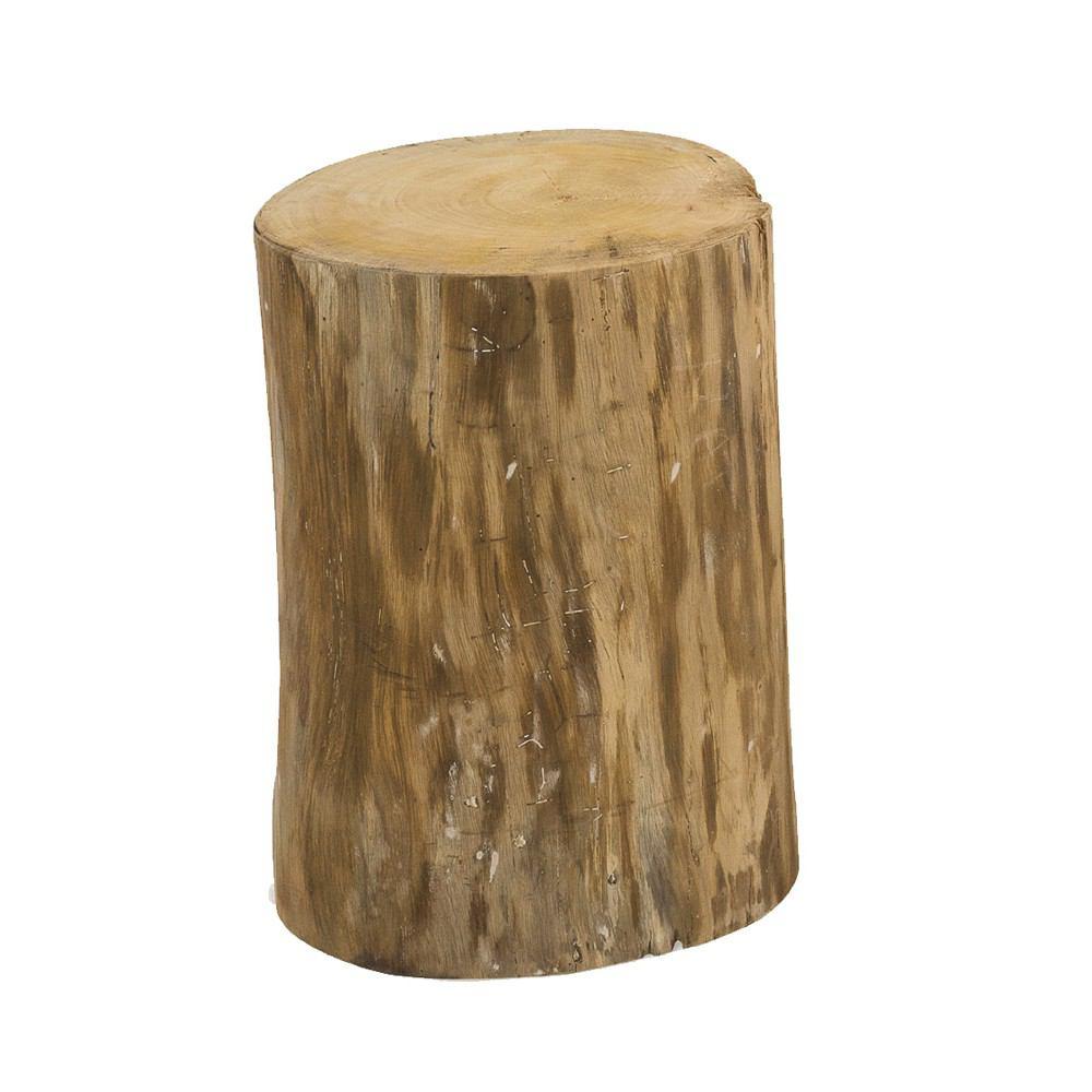 Padma's Plantation Natural Tree Stump Side Table - 15" - Natural