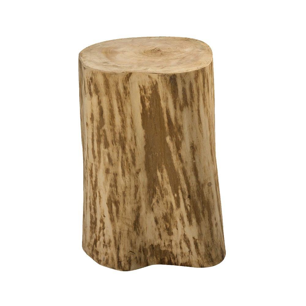 Padma's Plantation Natural Tree Stump Side Table - 17" - Natural