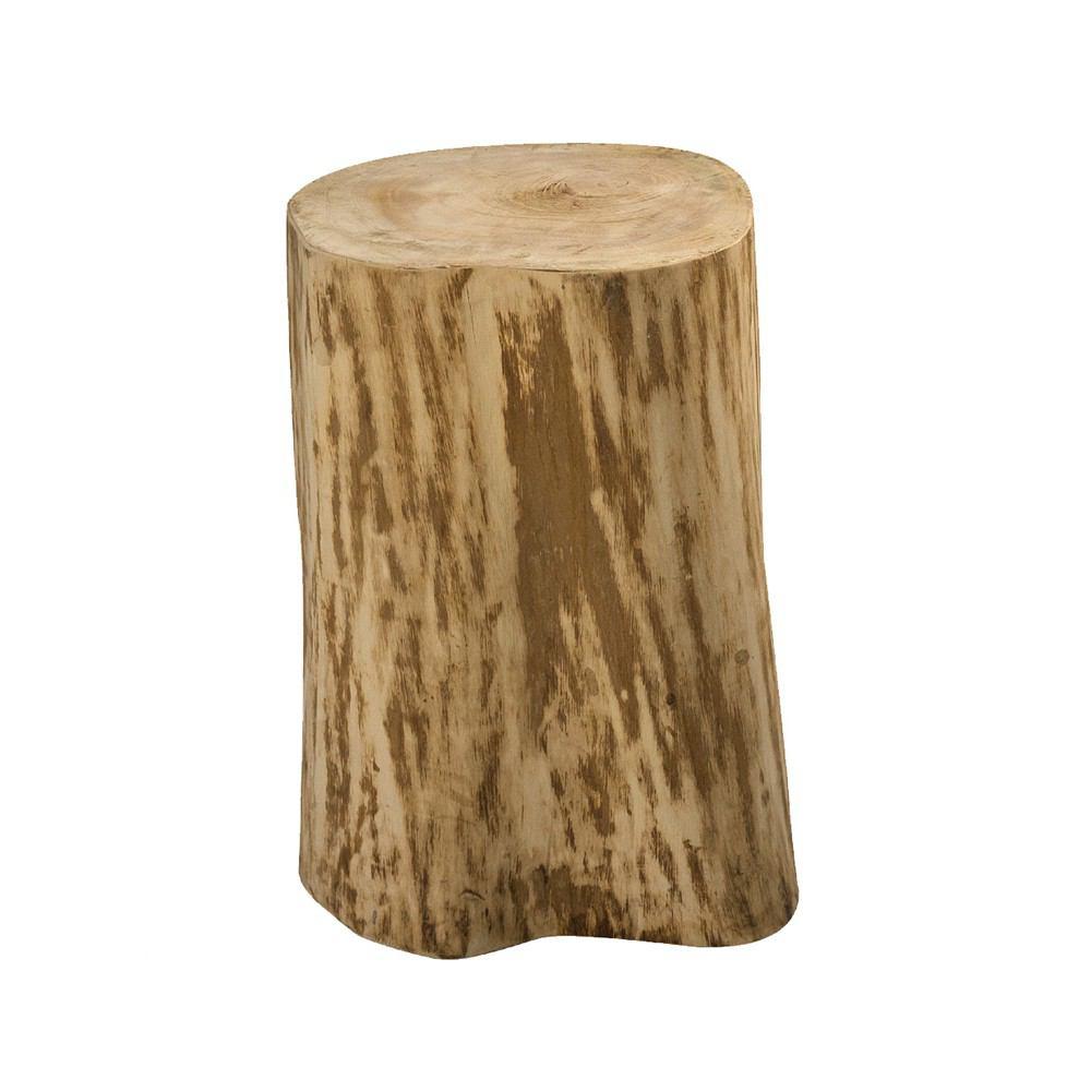 Padma's Plantation Natural Tree Stump Side Table - 19" - Natural
