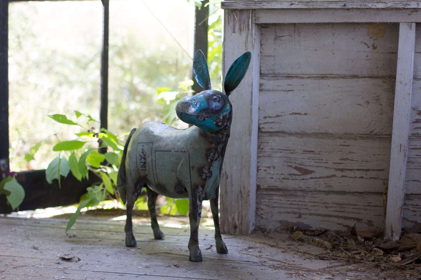 Kalalou Reclaimed Metal Donkey