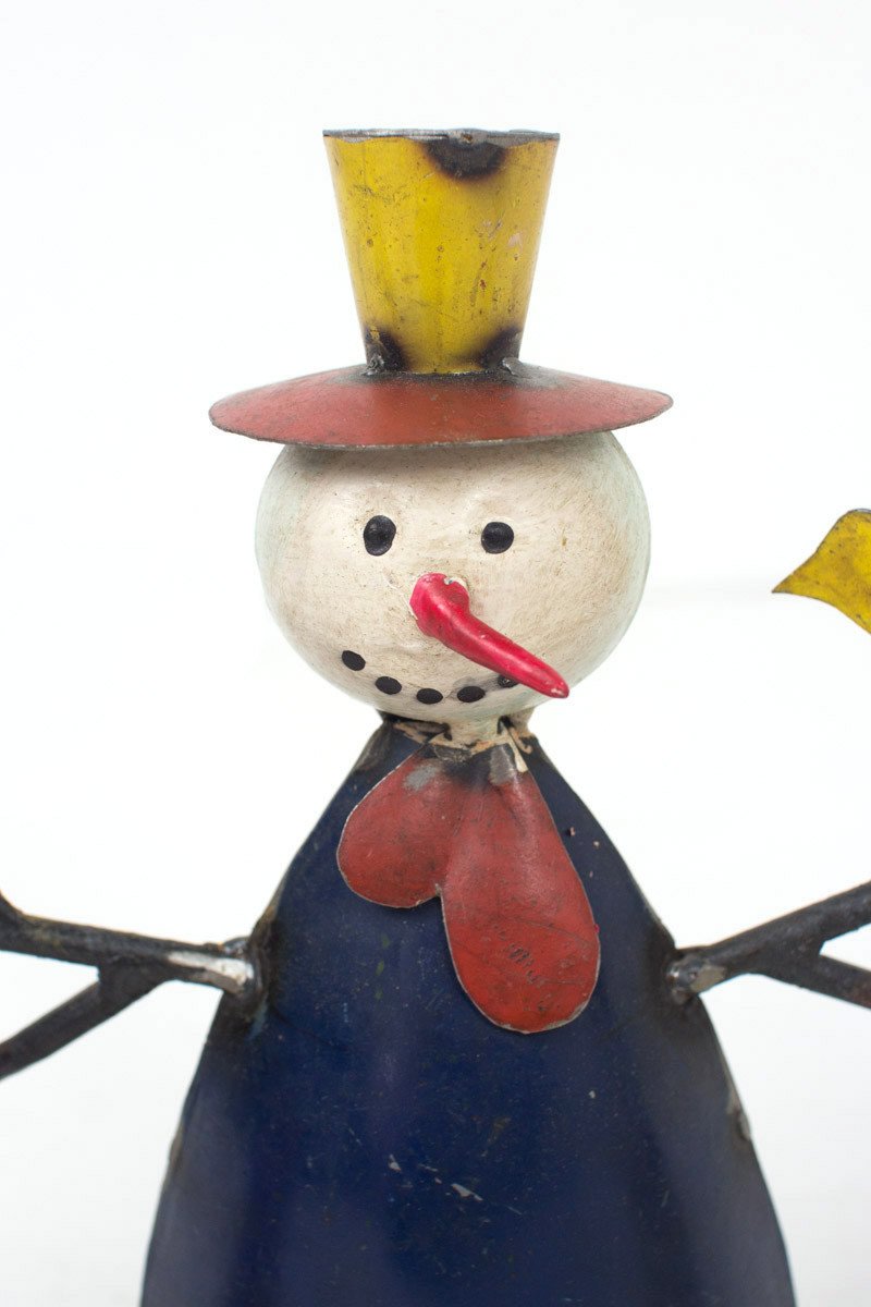 Kalalou Recycled Metal Snowmen - Set Of 3