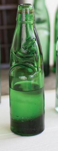 Kalalou Antique Glass Soda Bottle