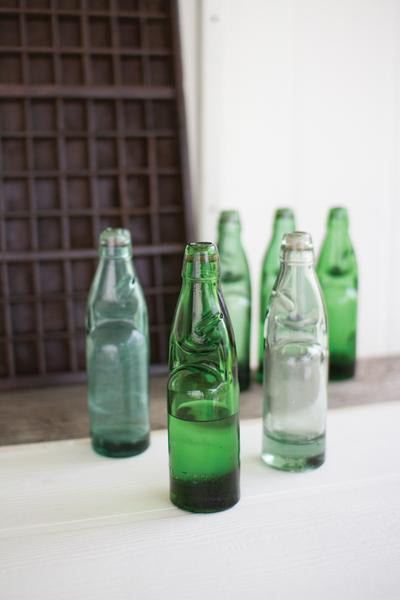 Kalalou Antique Glass Soda Bottle