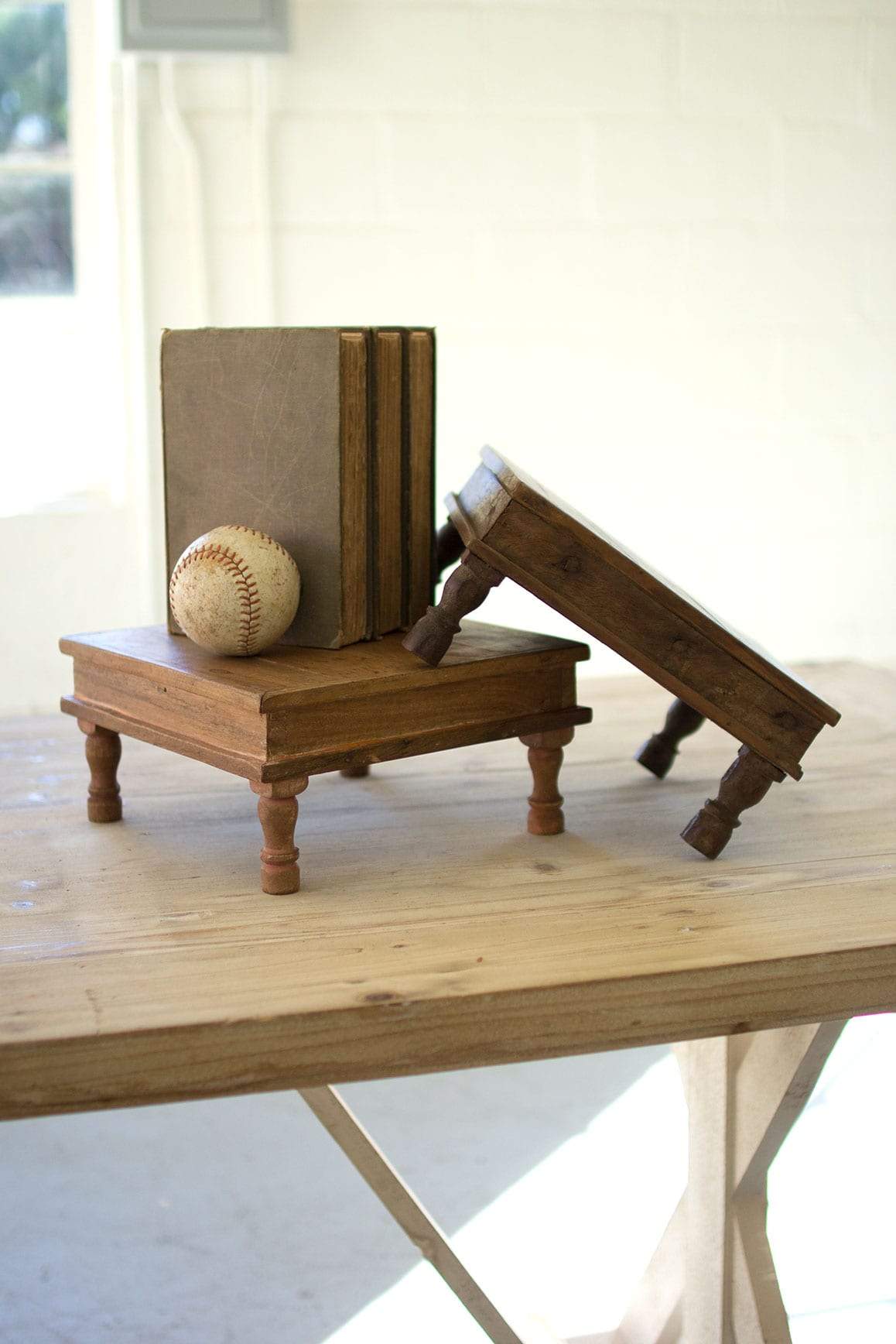 Kalalou Small Recycled Wooden Riser