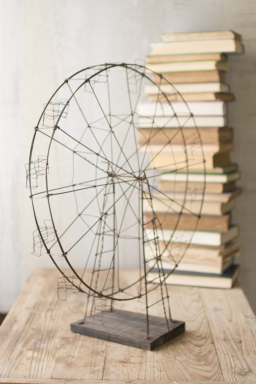 Kalalou Rustic Wirework Ferris Wheel