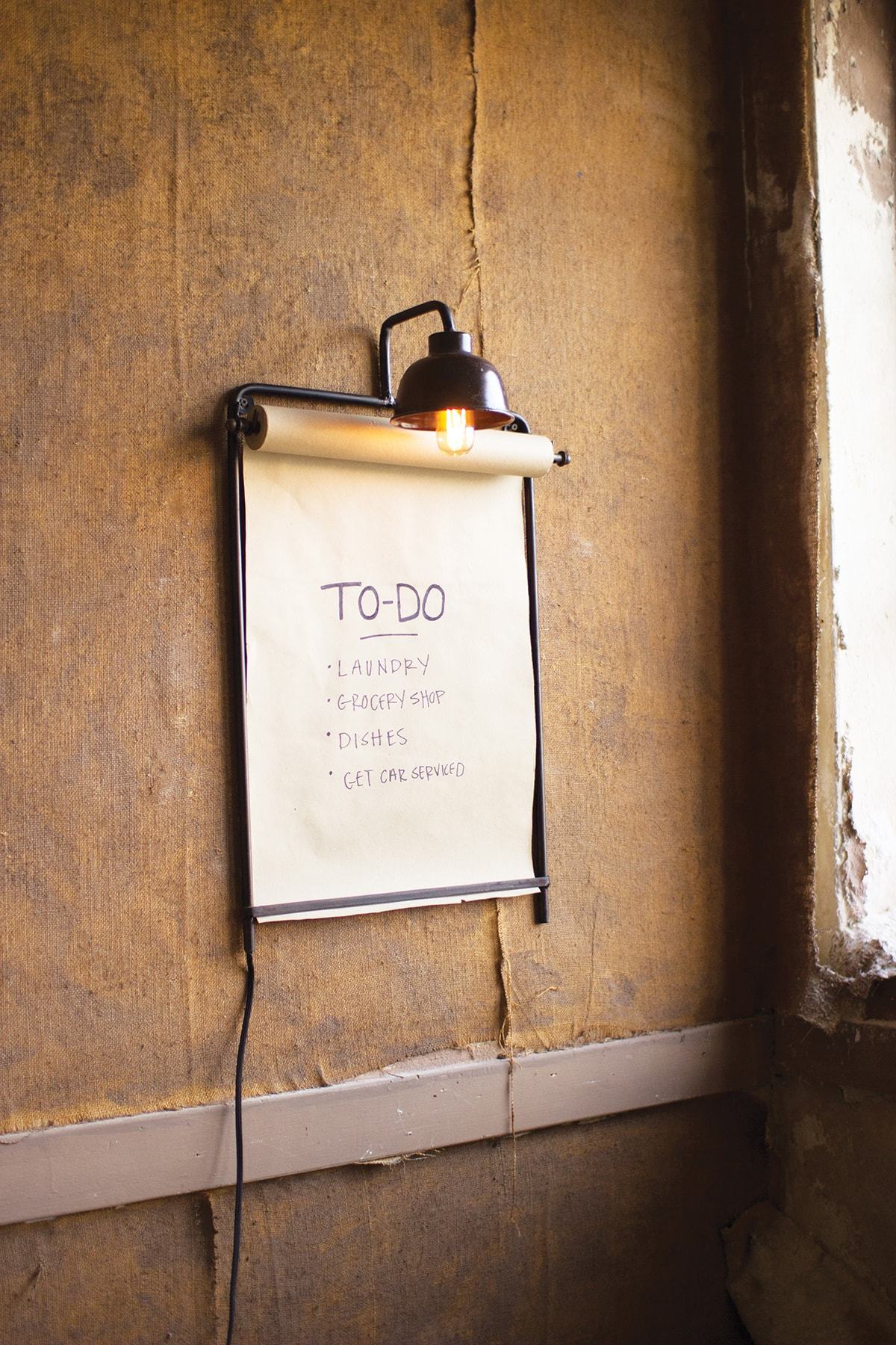 Kalalou Wall Lamp With Note Roll