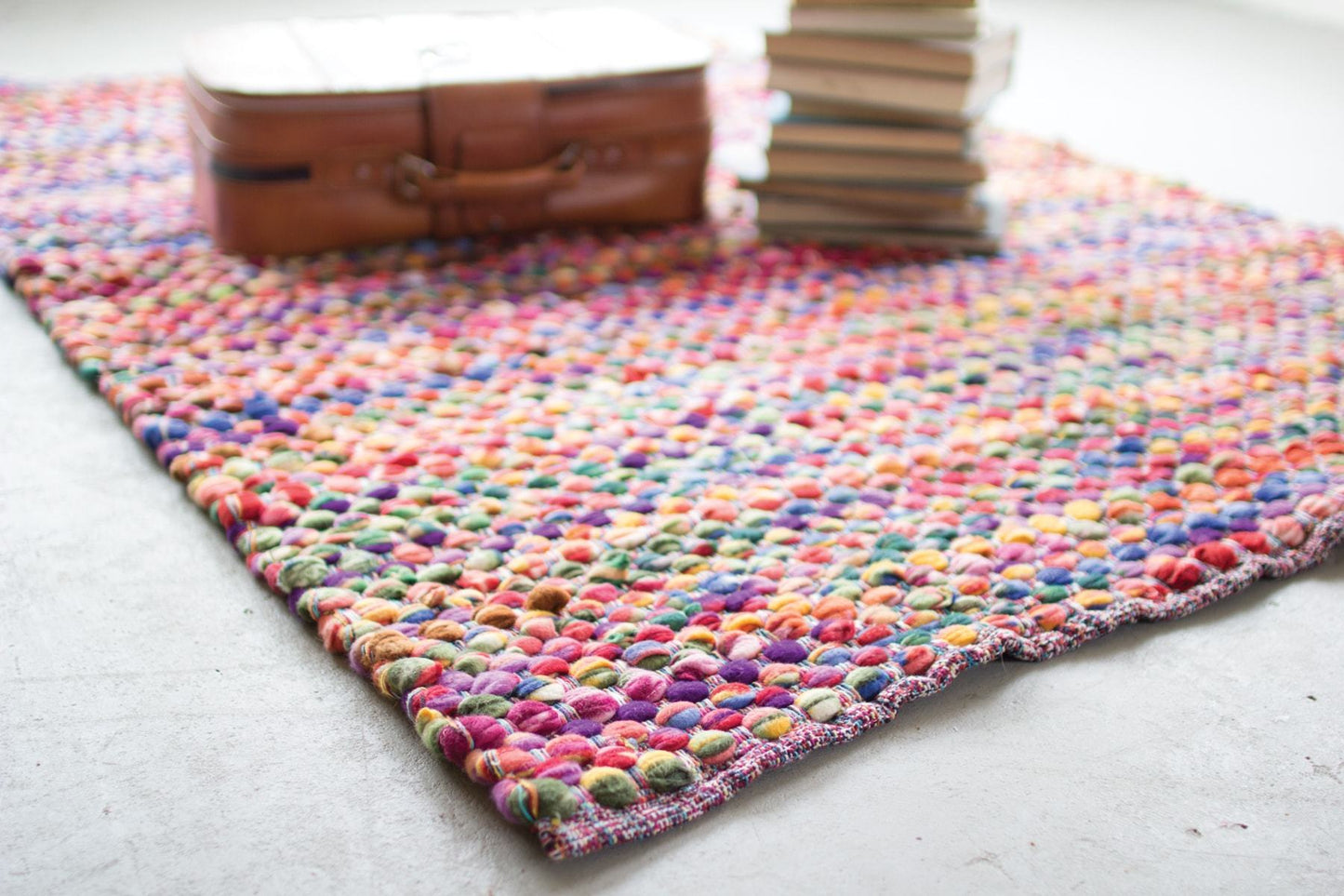 Kalalou Recycled Multi-Color Cotton Rug