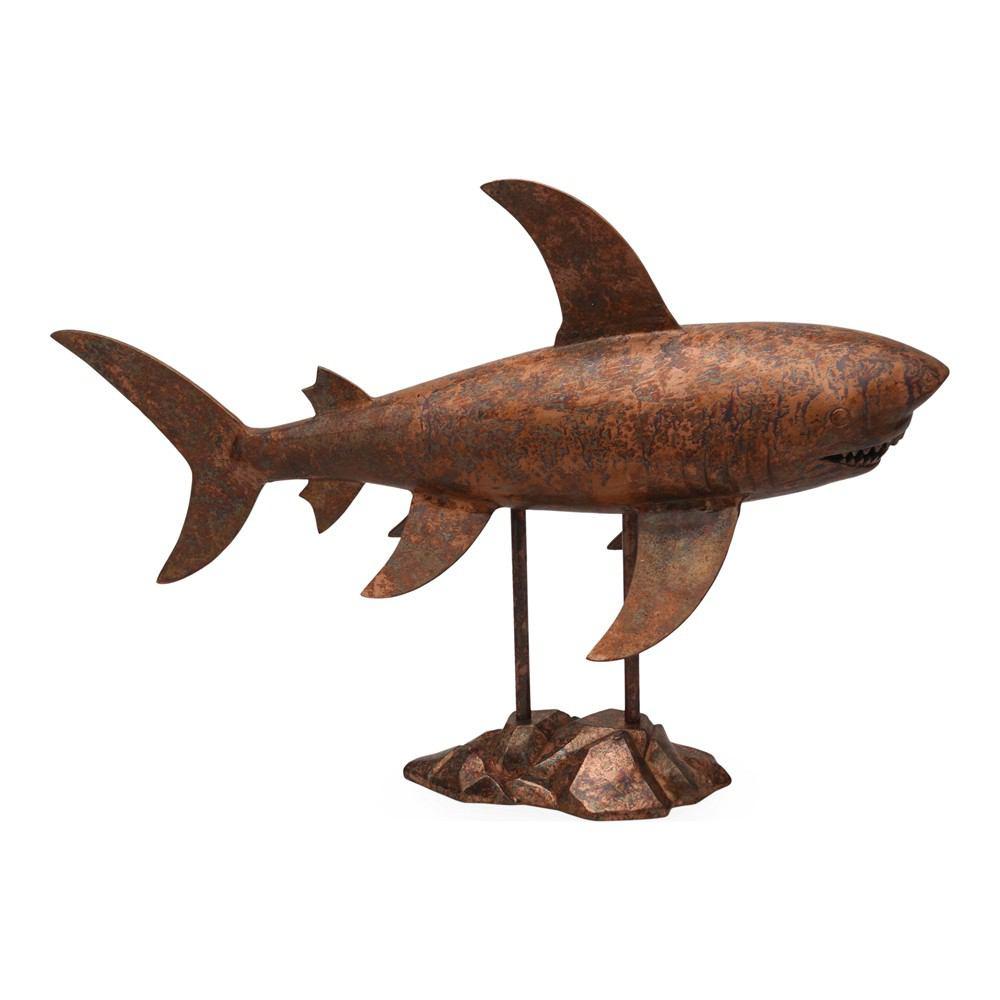 Moe's Home Collection Shark Sculpture d Copper