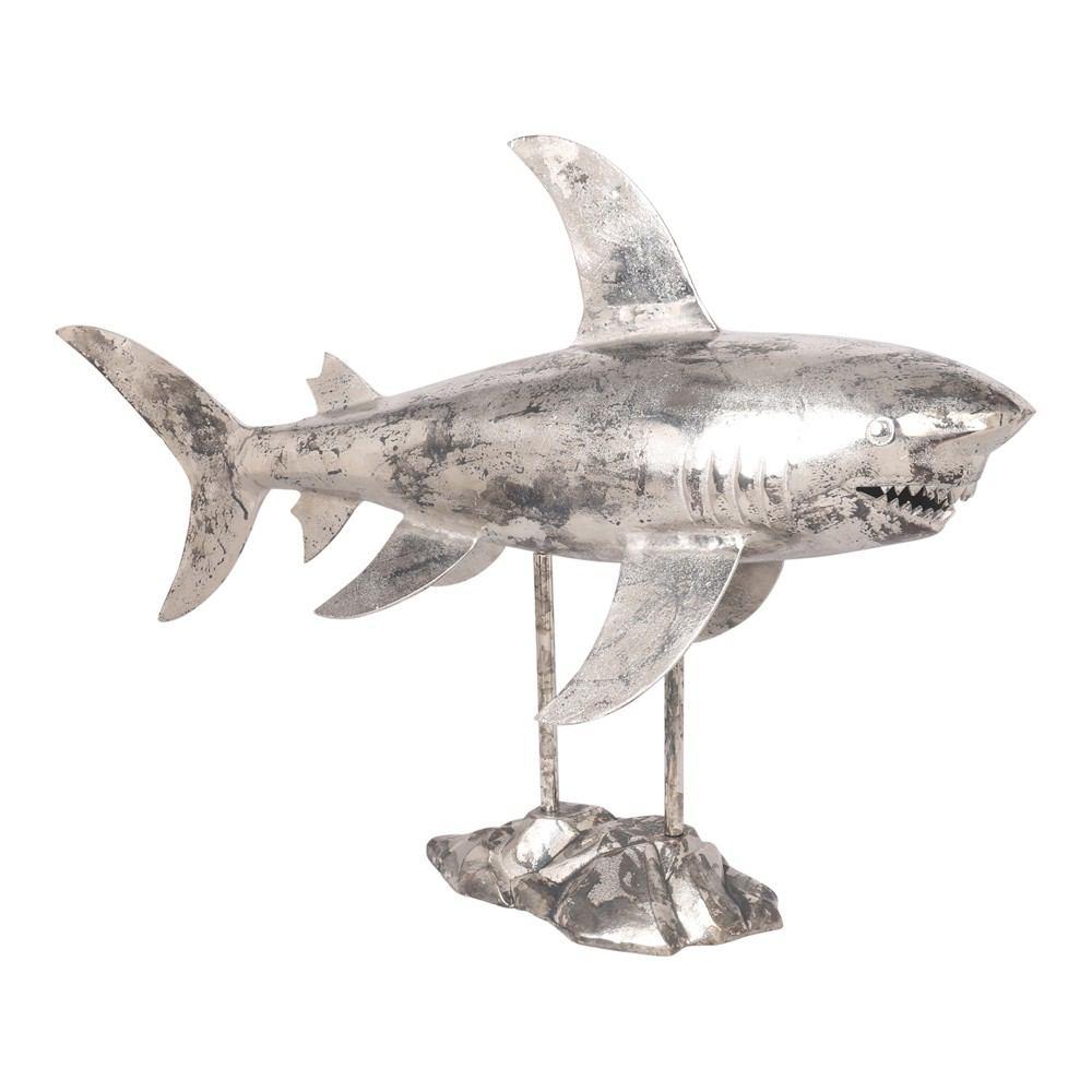 Moe's Home Collection Shark Sculpture Antique Nickel