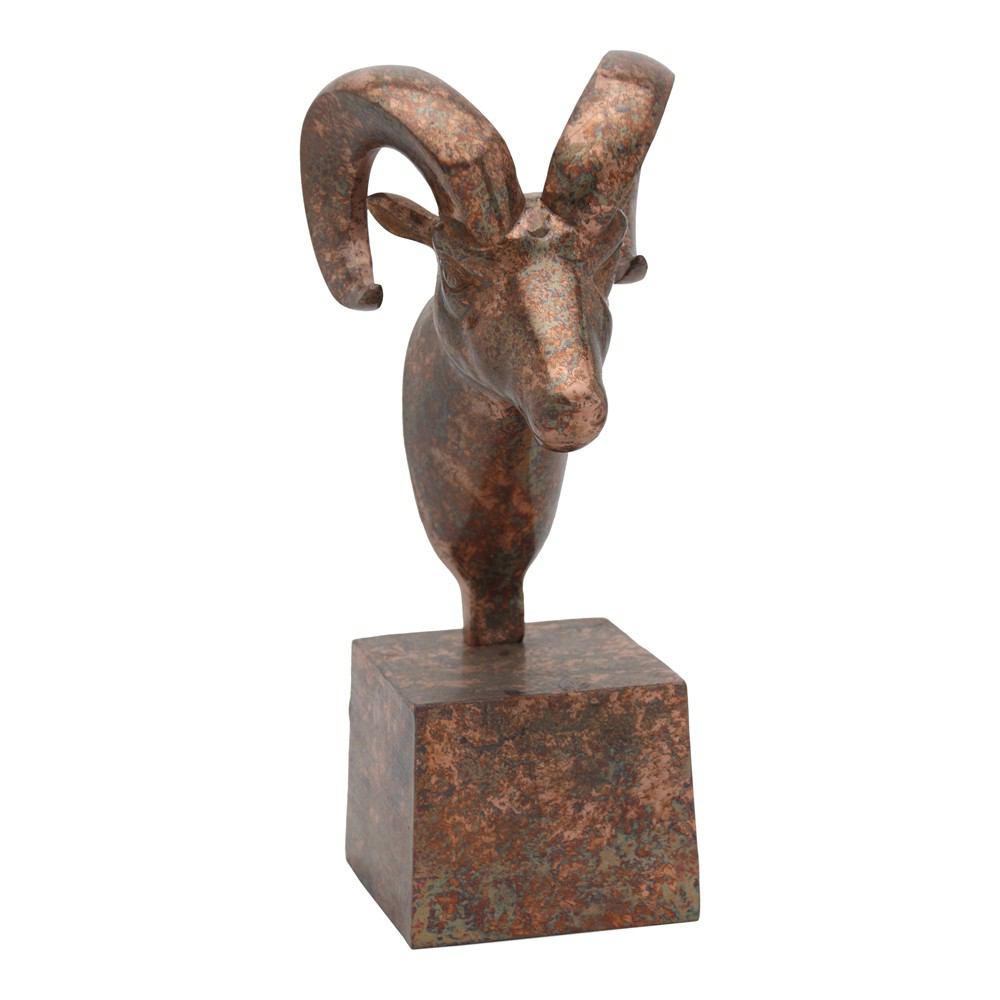Moe's Home Collection Rams Head Statue