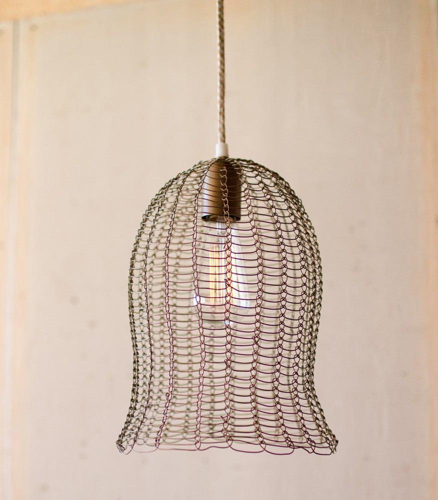 Kalalou Wire Weave Pendant Light
