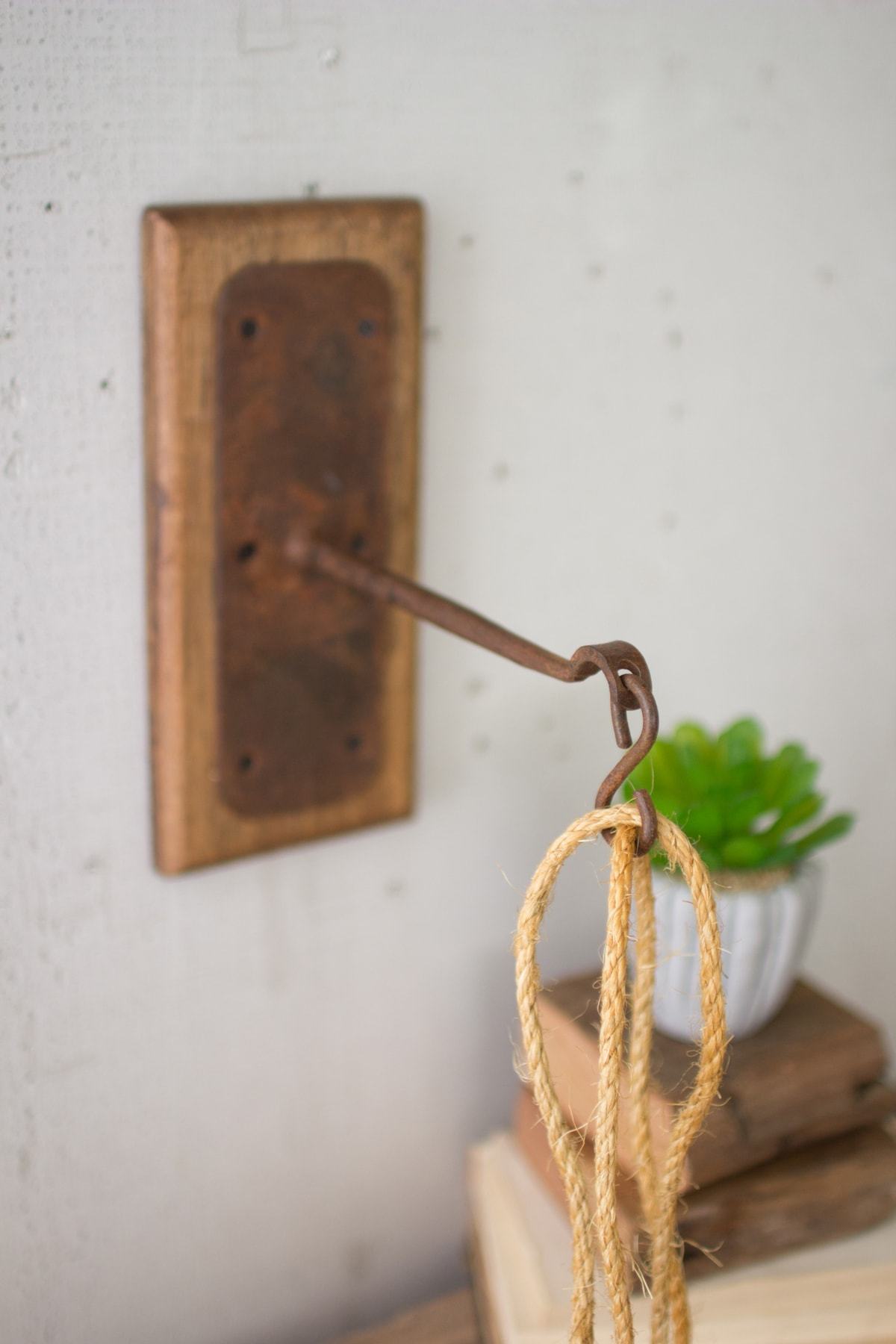 Kalalou Iron And Wood Wall Hook - Set of 2